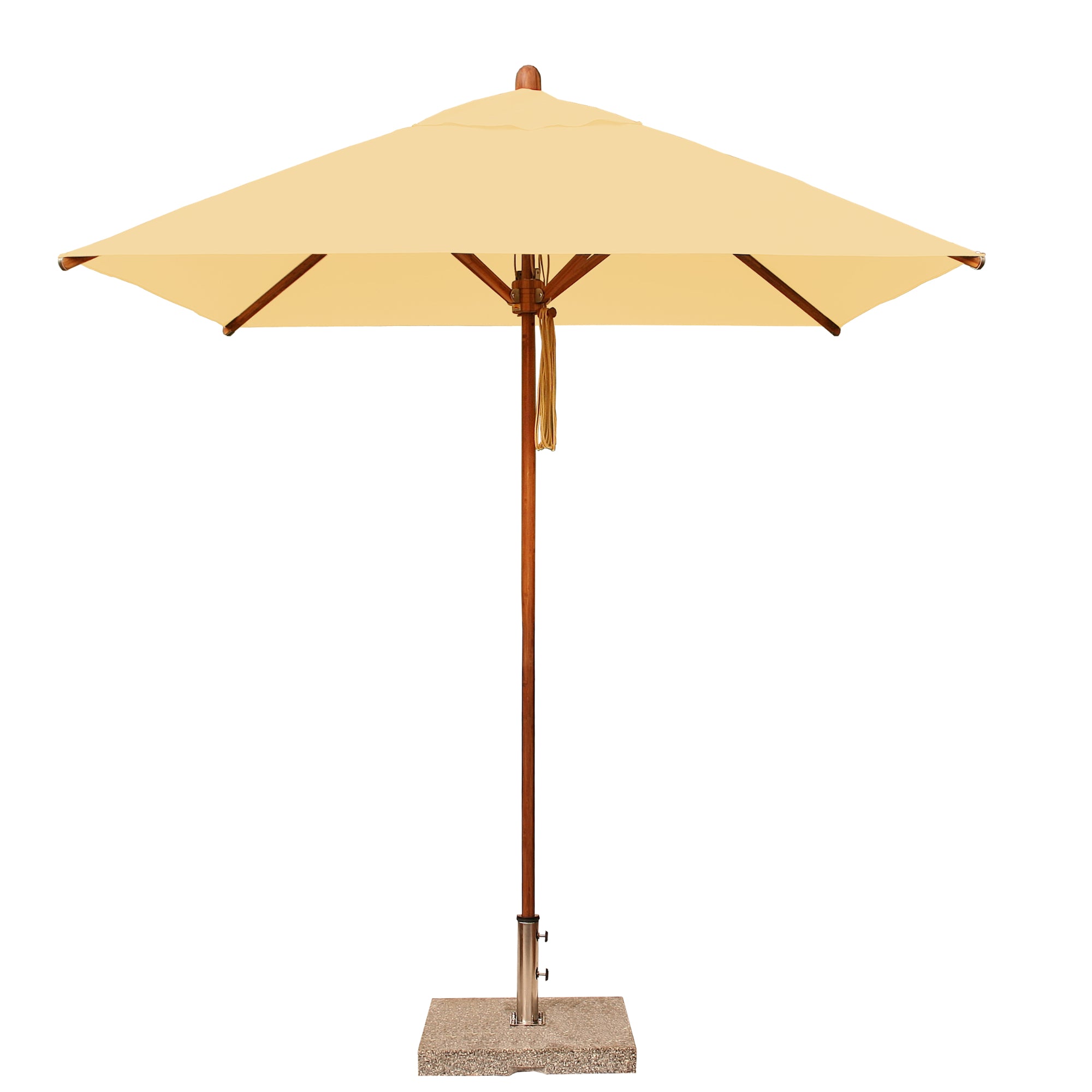 Levante 7' Square Bamboo Market Umbrella