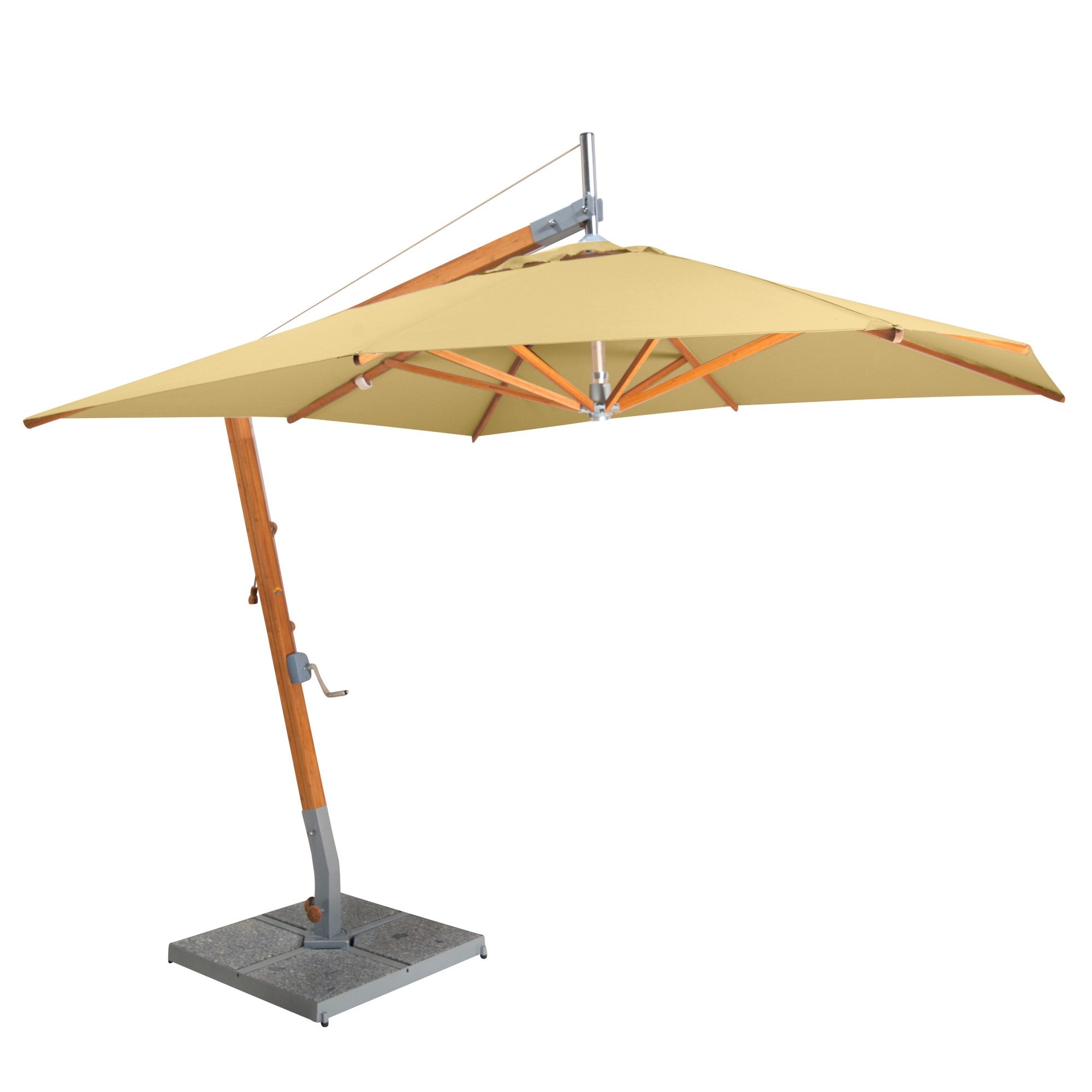 Sirocco 8.5' Square Bamboo Cantilever Umbrella