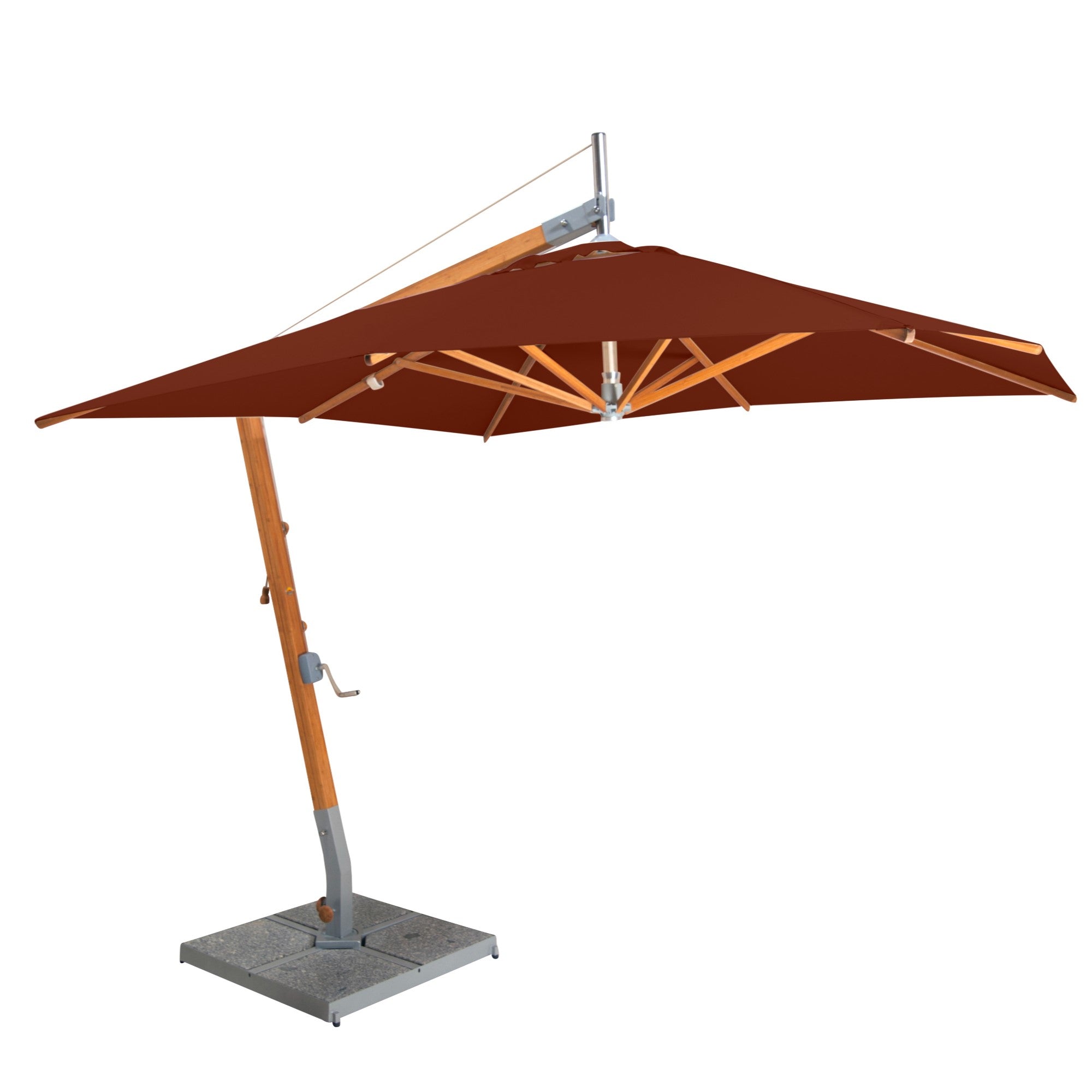 Sirocco 8.5' Square Bamboo Cantilever Umbrella