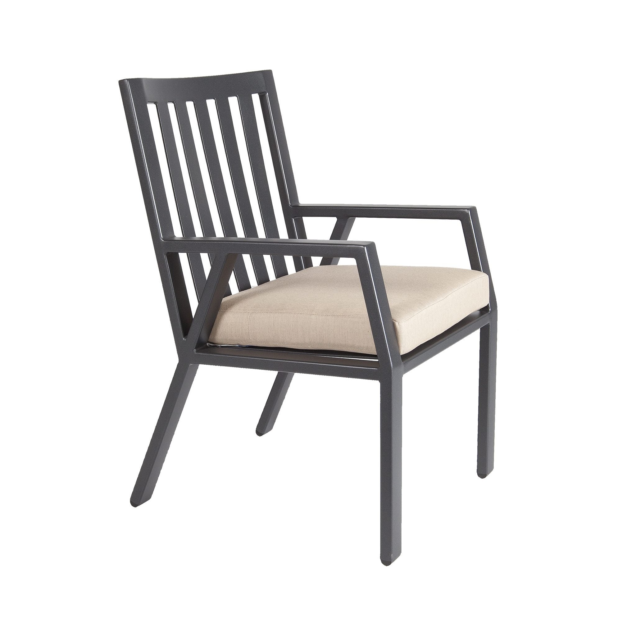 Aris Cushioned Dining Arm Chair