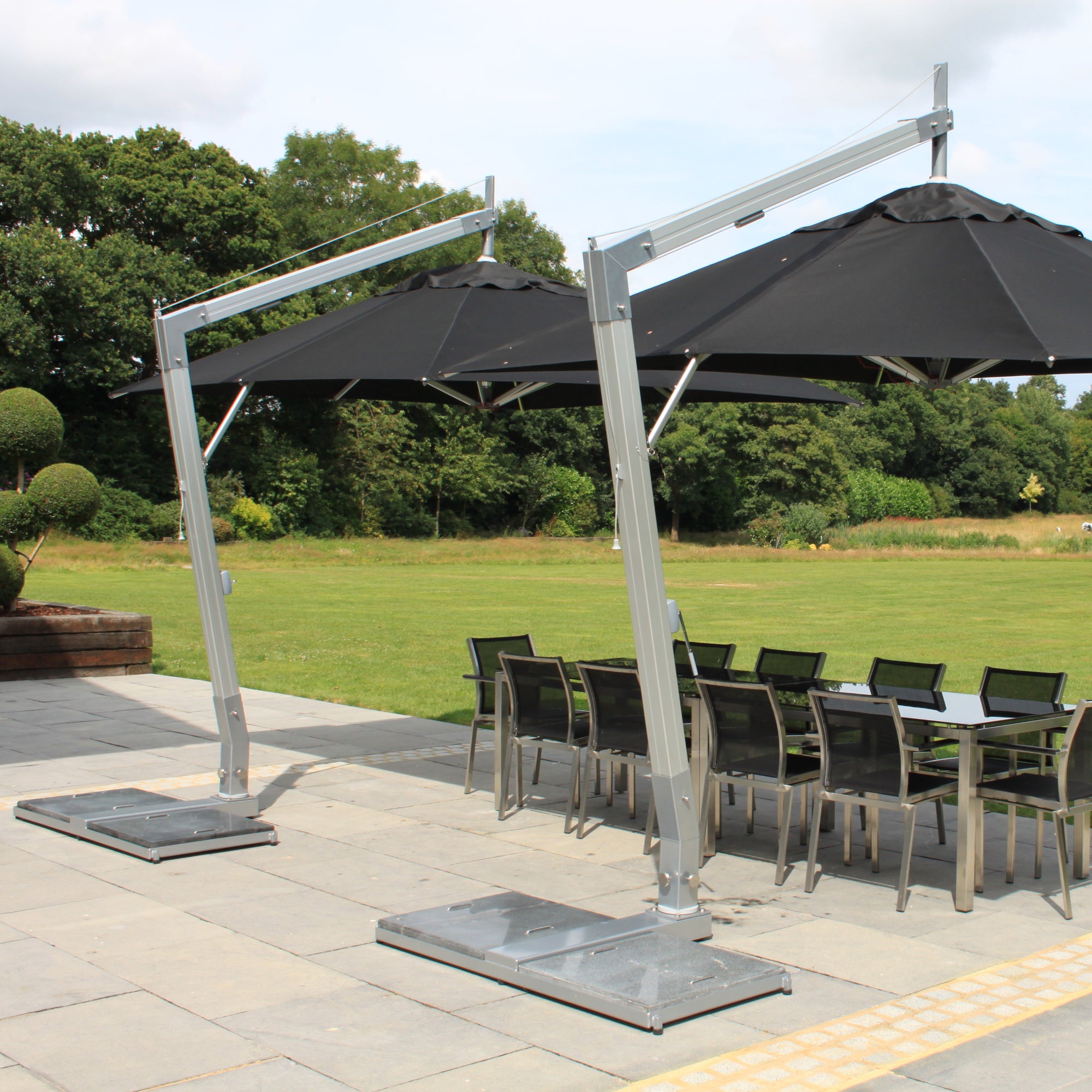 Hurricane 10' Square Aluminum Cantilever Umbrella