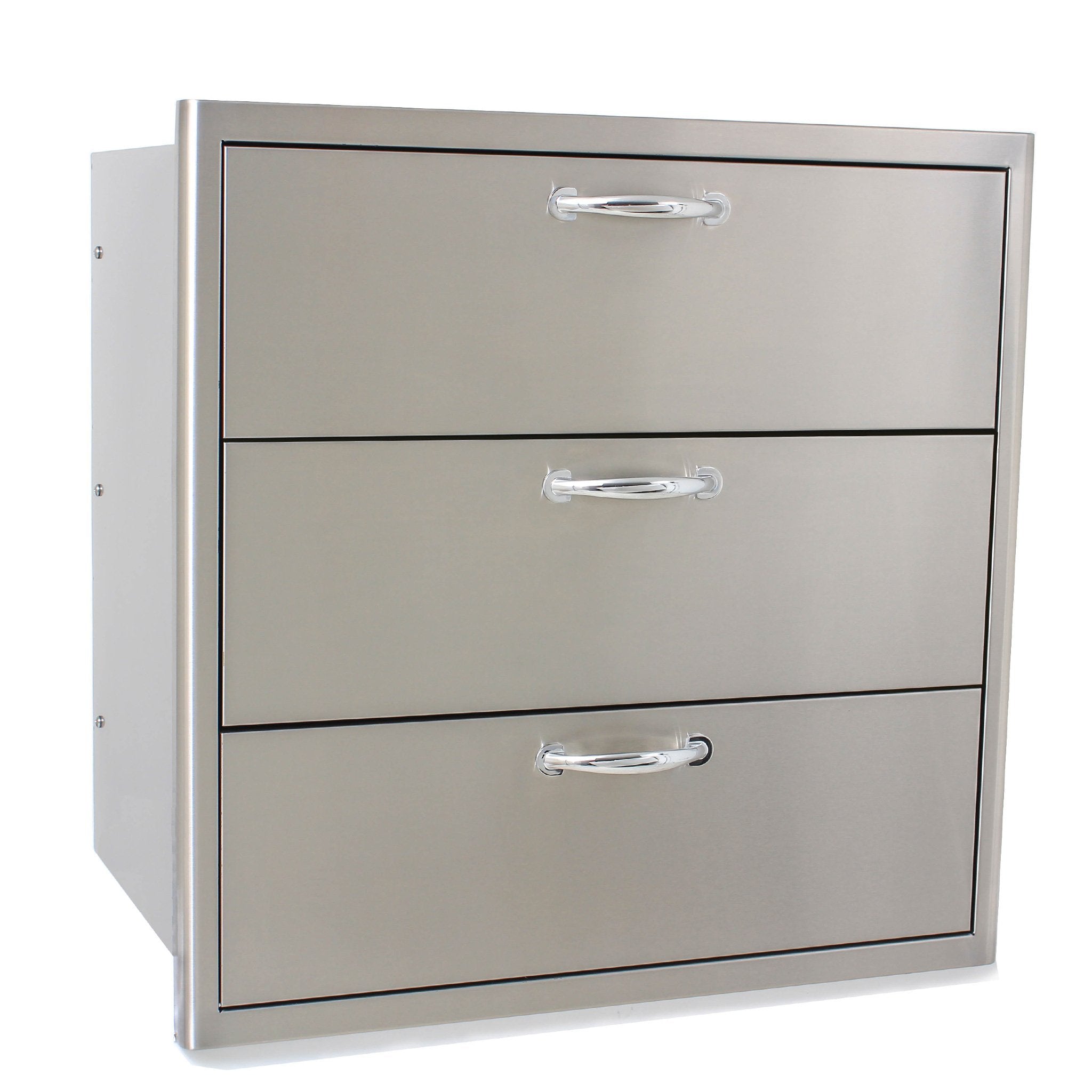 30" Stainless Steel Triple Access Drawer