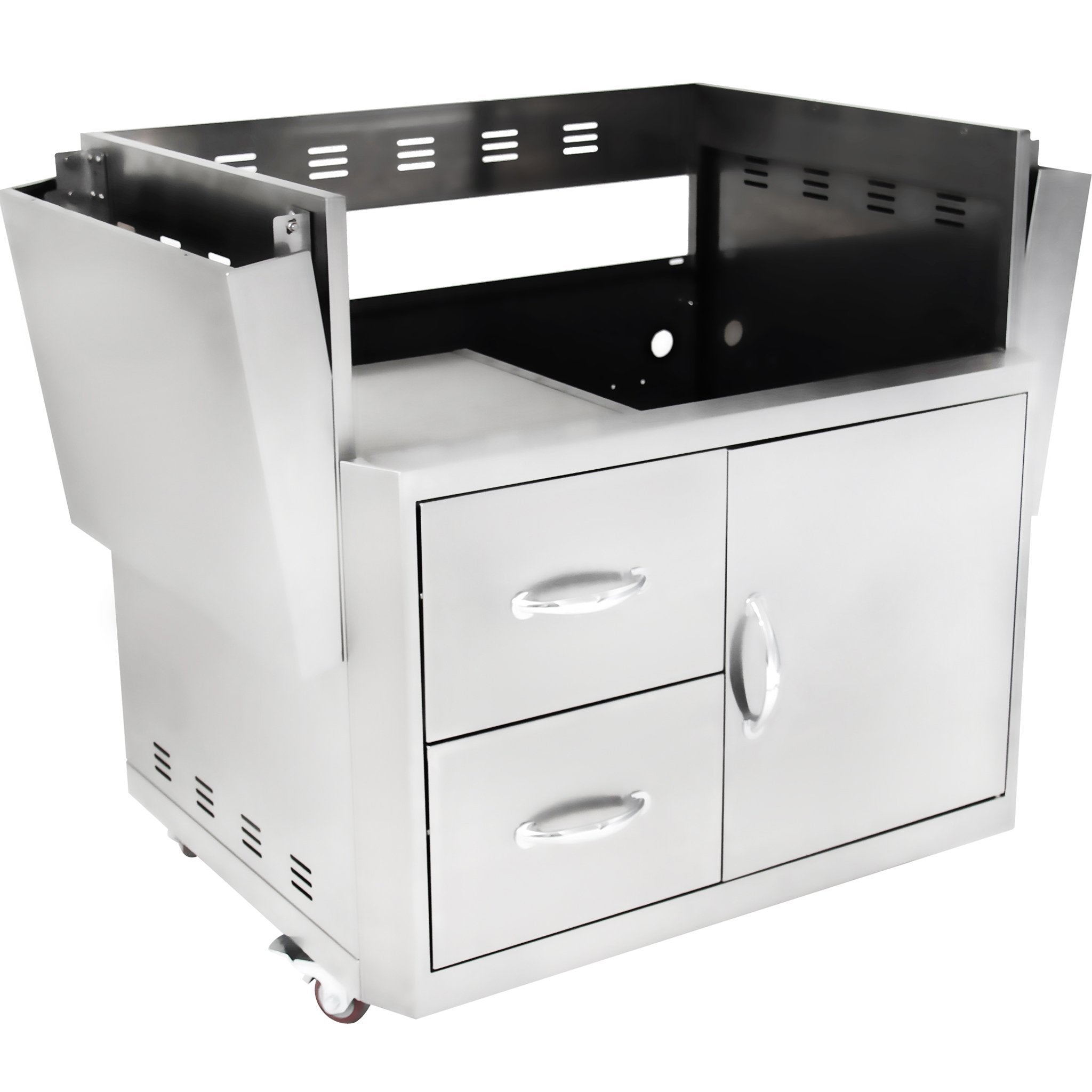 Stainless Steel Grill Cart for Professional 34" 3-Burner Gas Grill