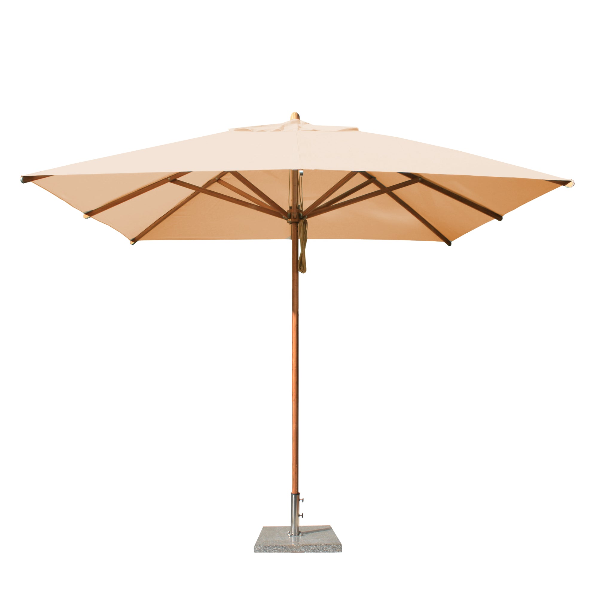 Levante 10' Square Bamboo Market Umbrella