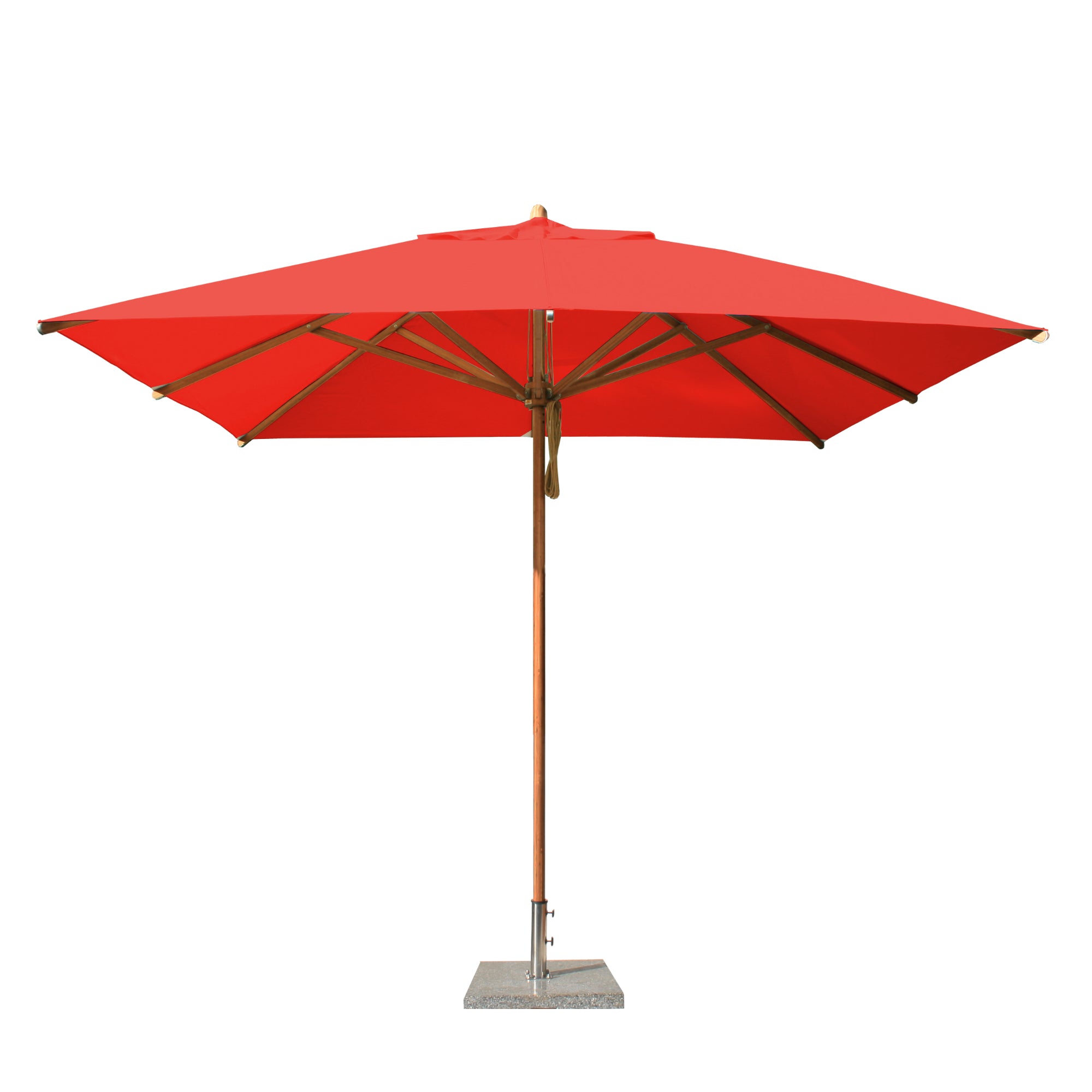 Levante 10' Square Bamboo Market Umbrella