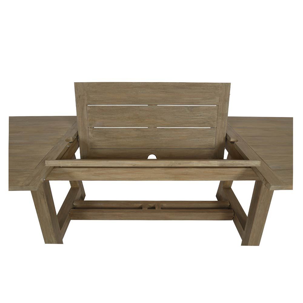 Coastal Teak 79-118" x 39" Rectangular Dining Table