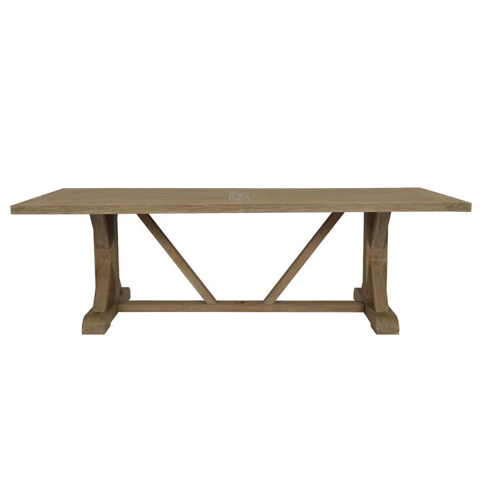 Coastal Teak 94" x 40" Rectangular Dining Table