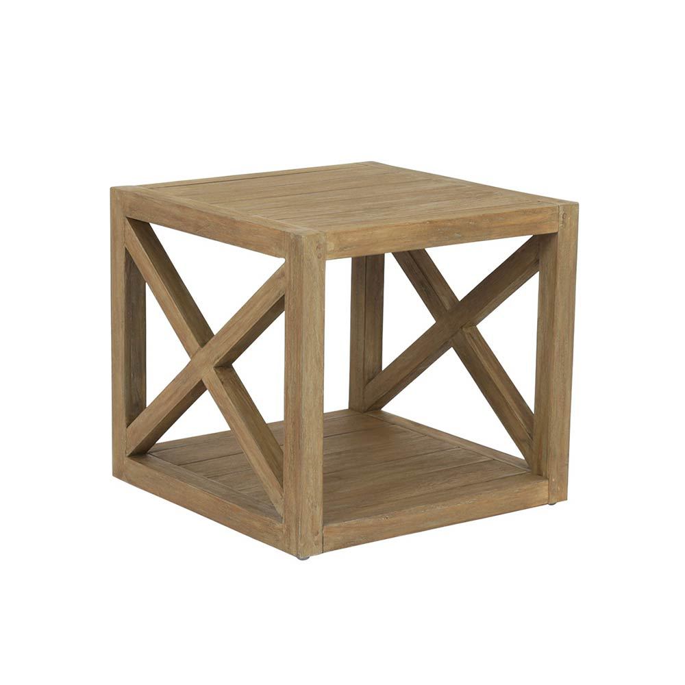 Coastal Teak 22" Square X End Table