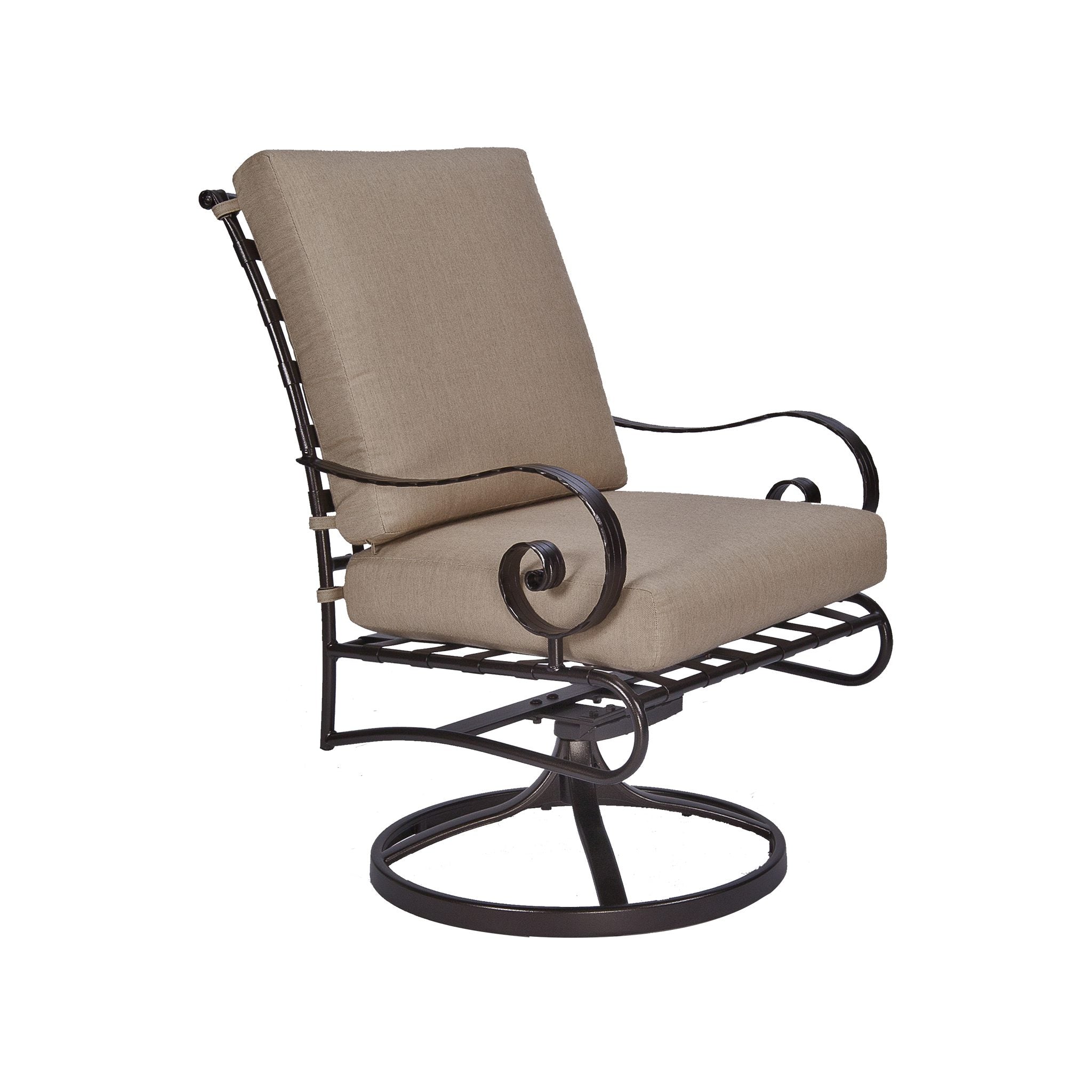 Classico-W Cushioned Swivel Rocker Dining Arm Chair