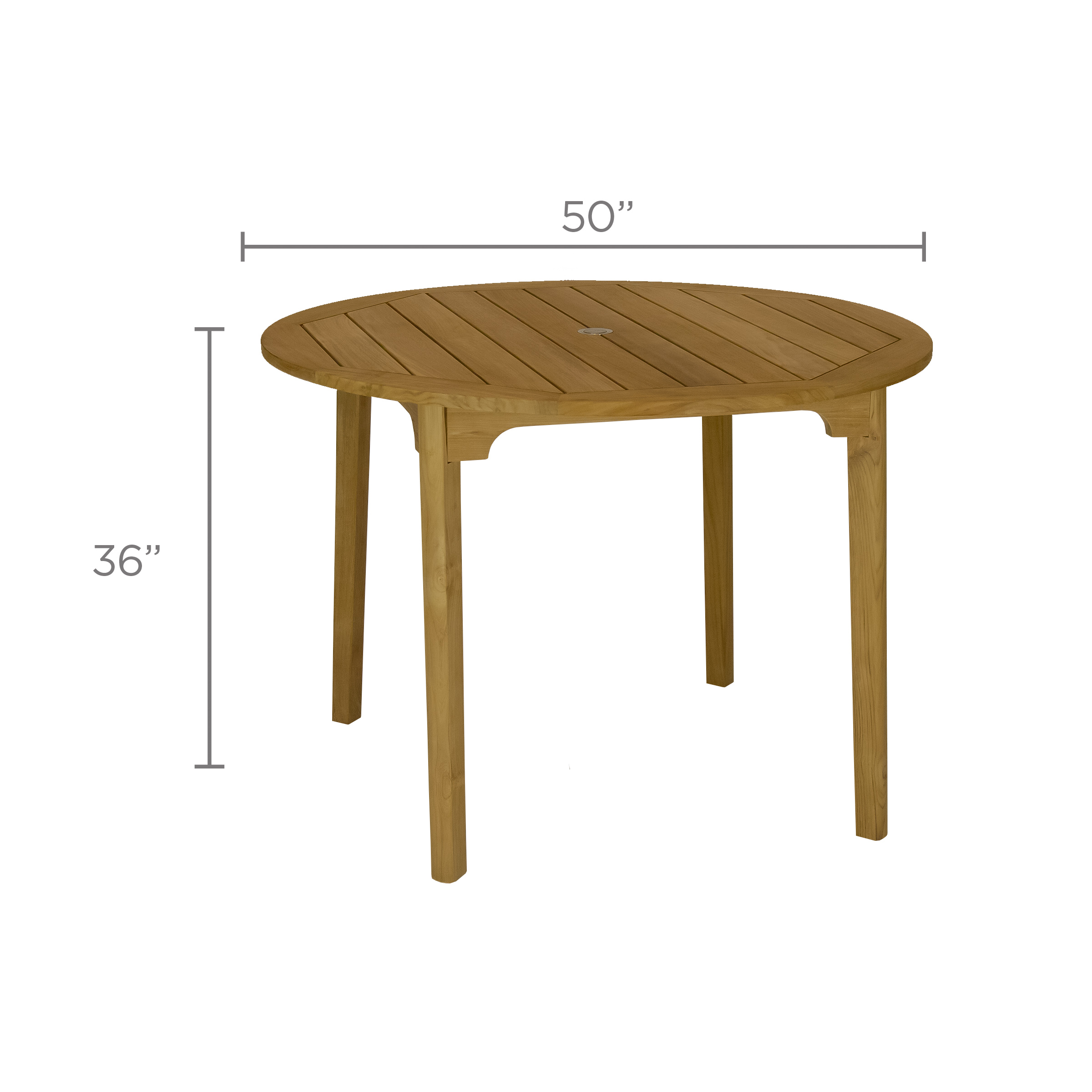 Admiral 50" Round Counter Table with Umbrella Hole