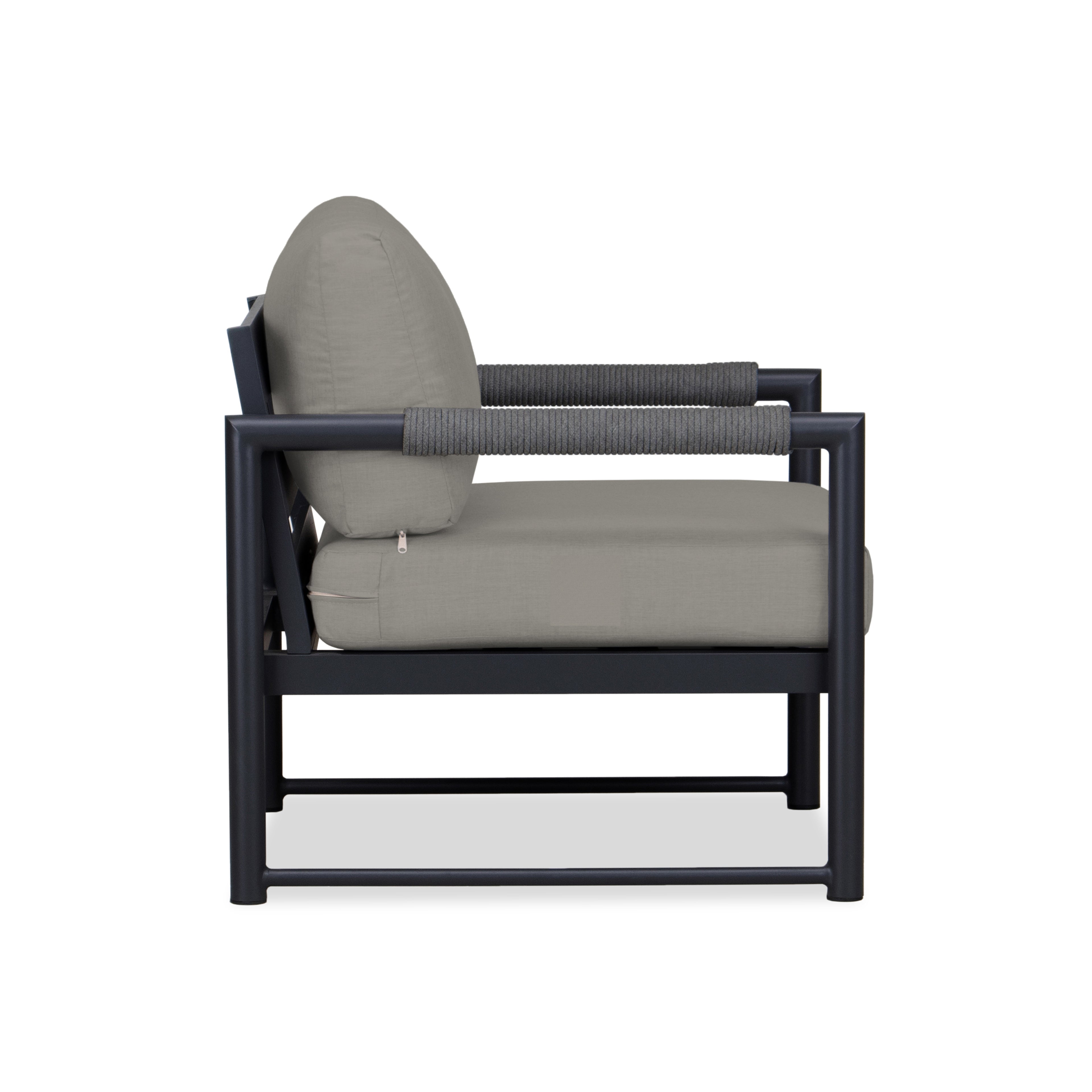 Alto Club Chair#Finish_Black#Fabric_Canvas Charcoal