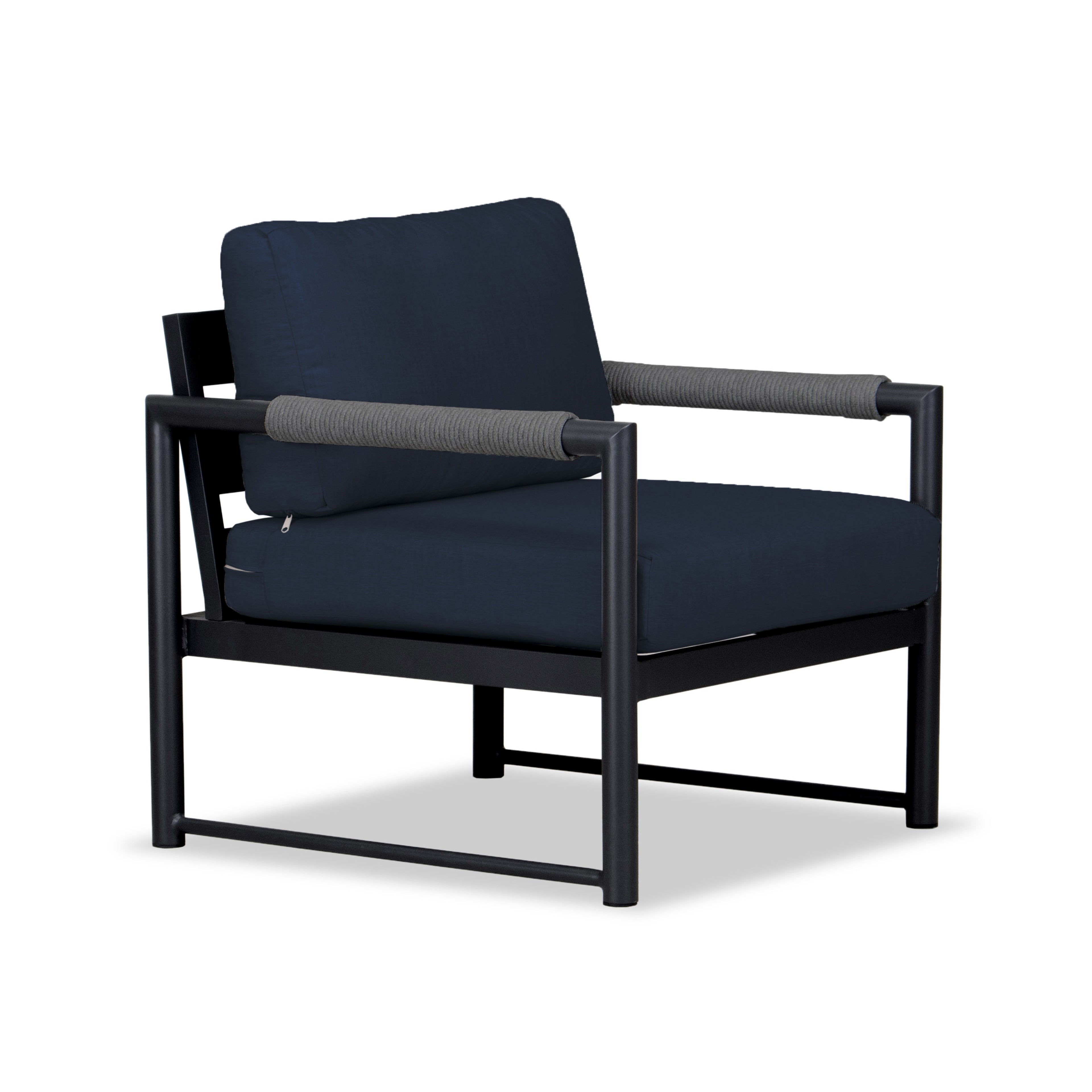 Alto Club Chair#Finish_Black#Fabric_Spectrum Indigo