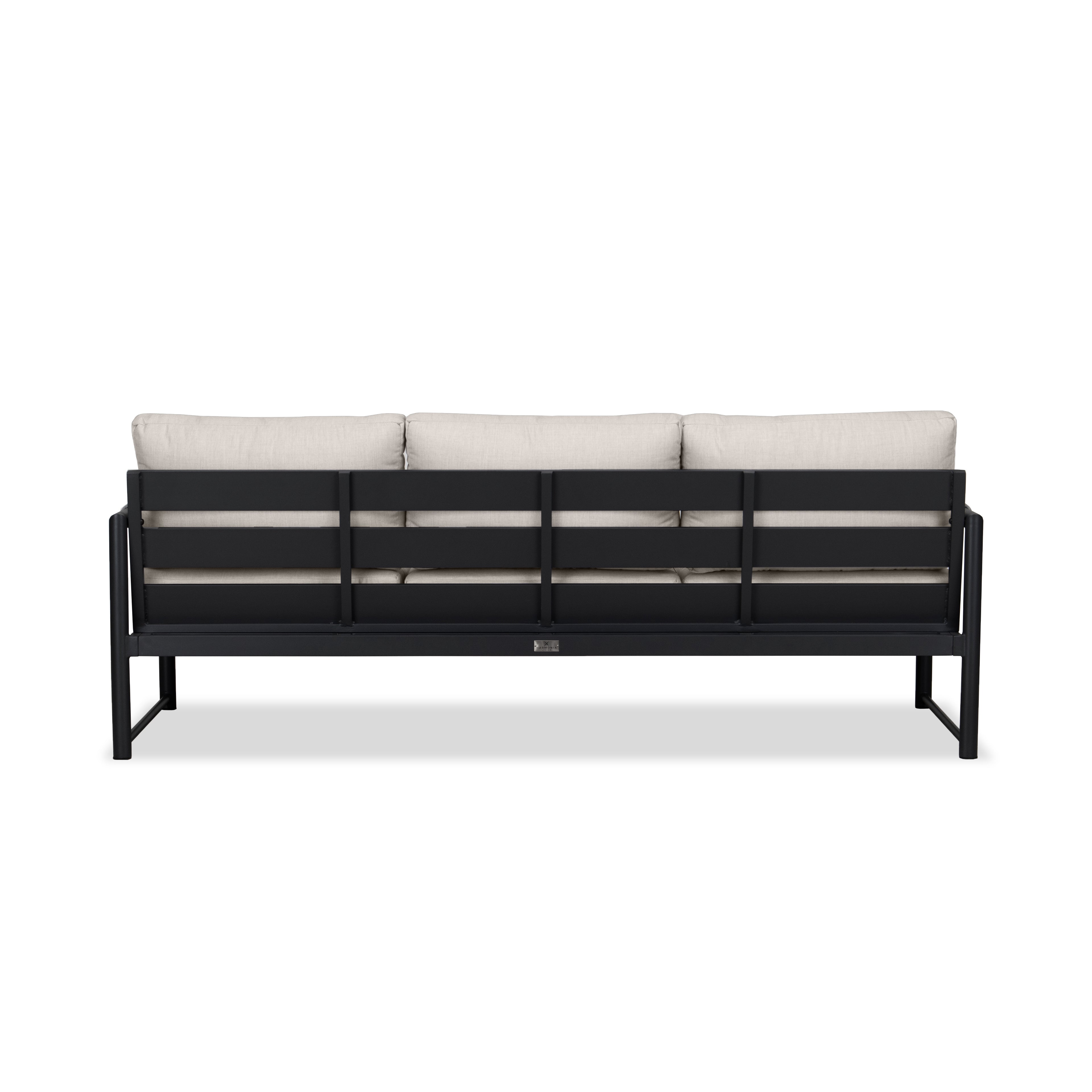 Alto Sofa#Finish_Black#Fabric_Cast Silver