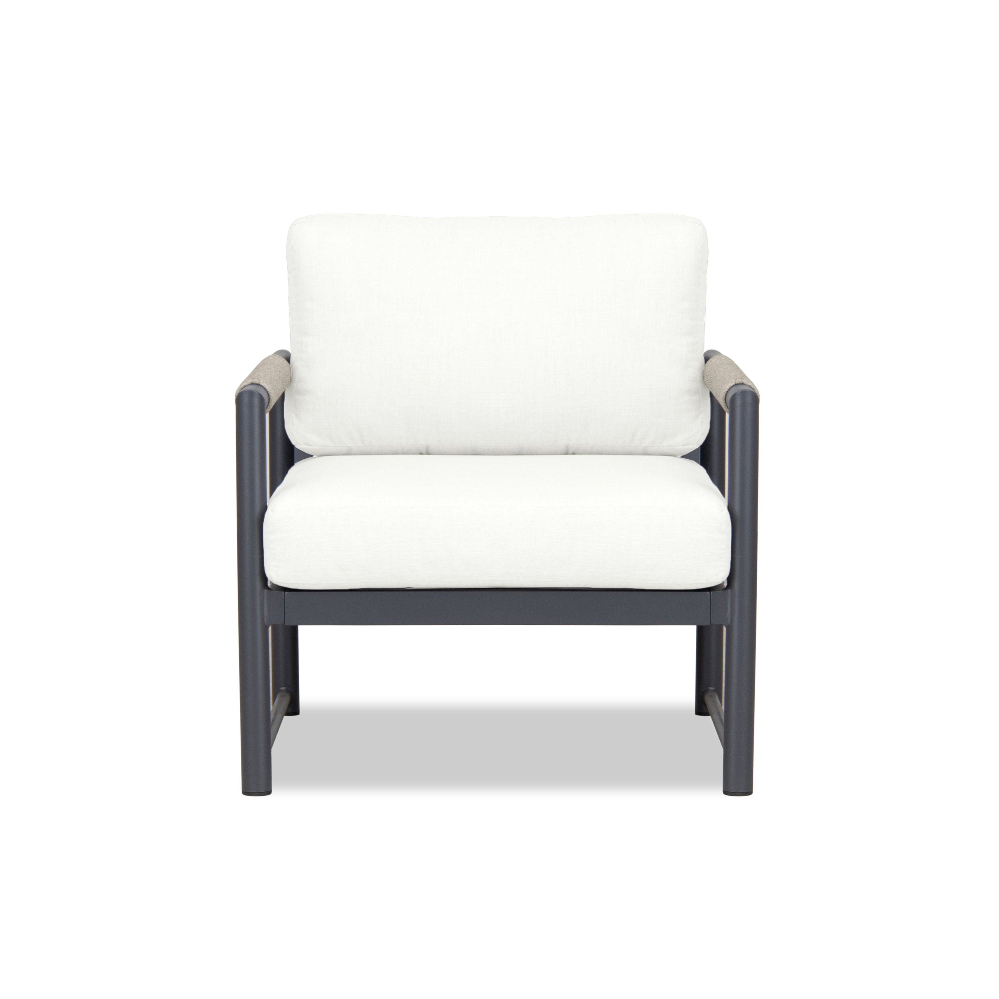 Alto Club Chair#Finish_Slate#Fabric_Canvas Natural