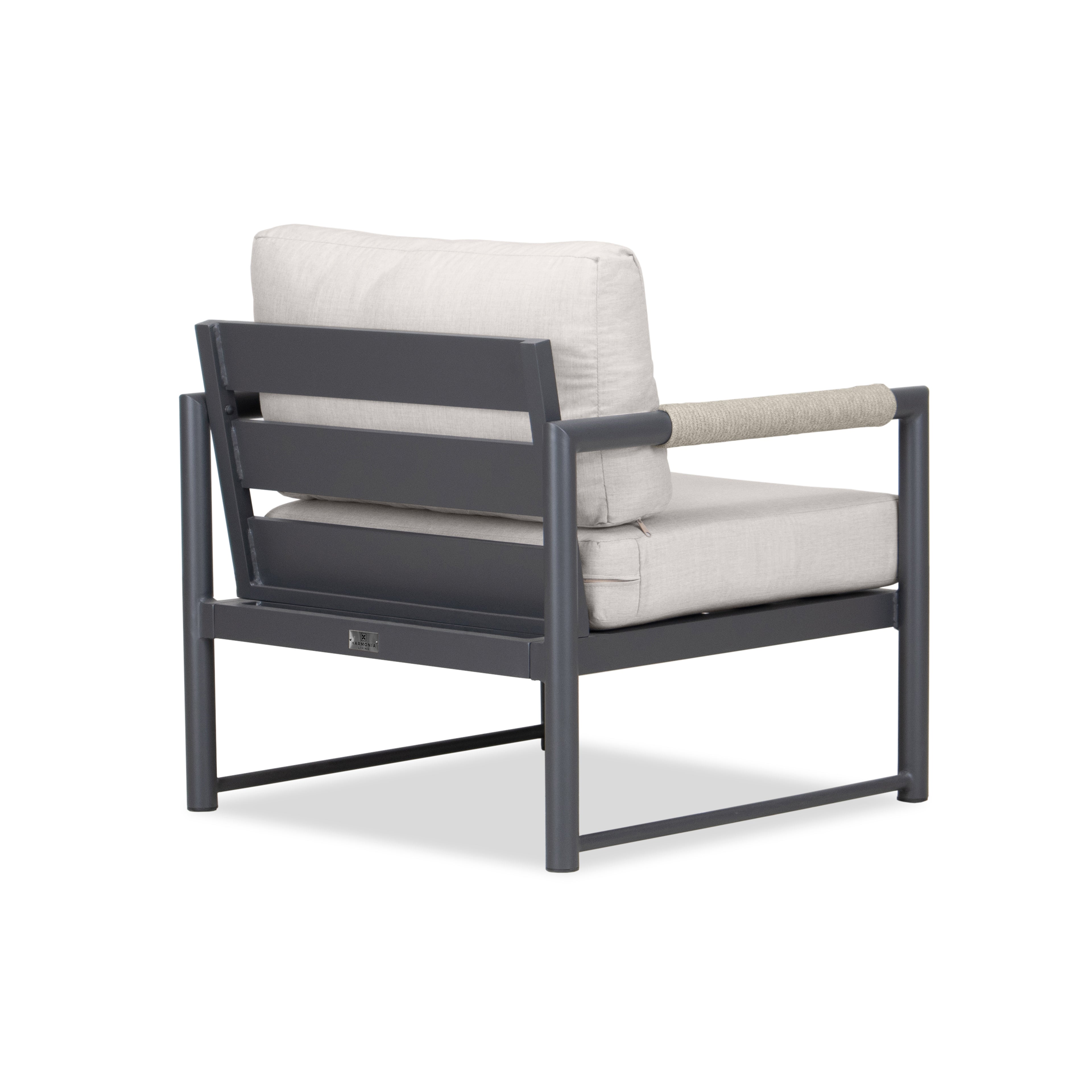 Alto Club Chair#Finish_Slate#Fabric_Cast Silver