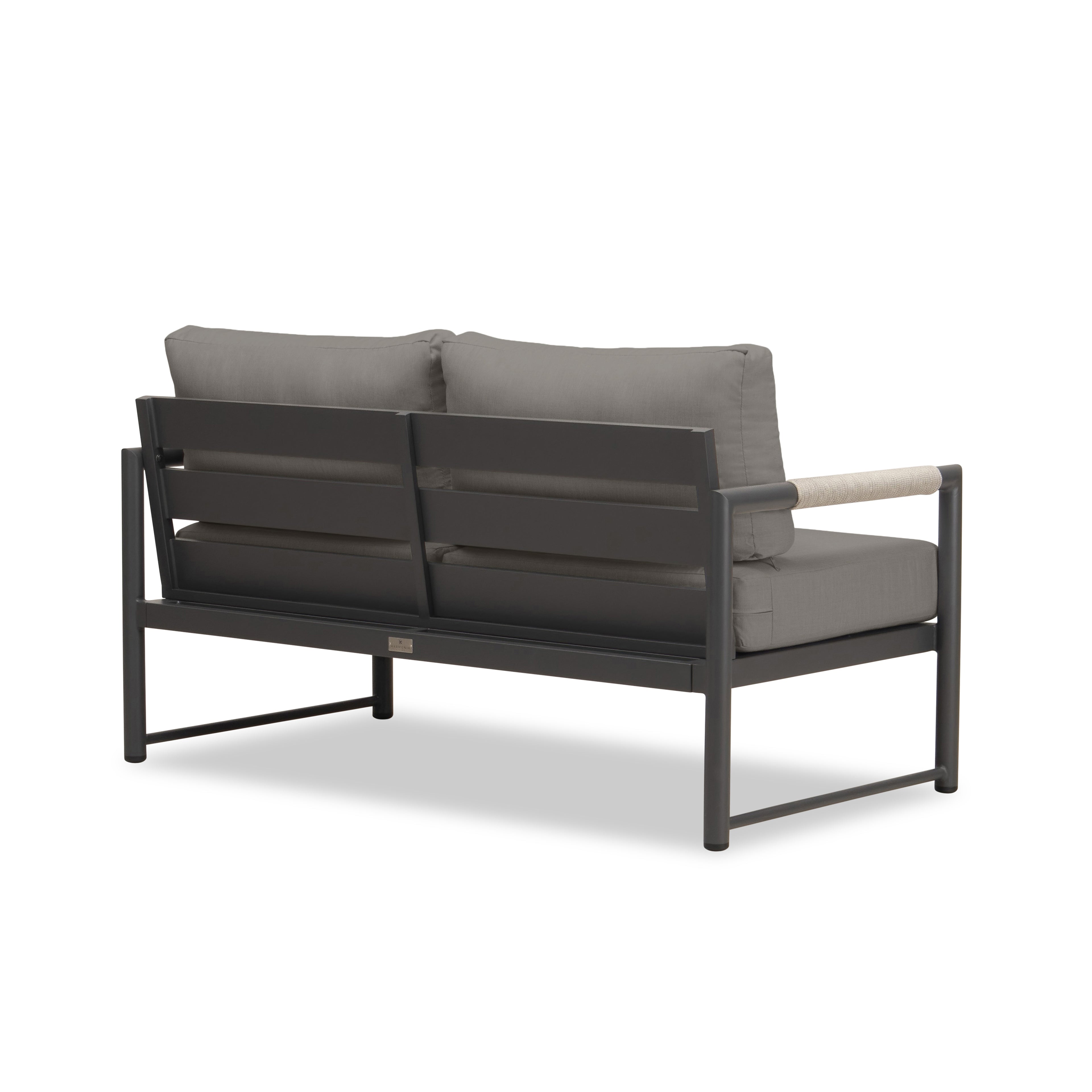 Alto Loveseat#Finish_Slate#Fabric_Canvas Charcoal