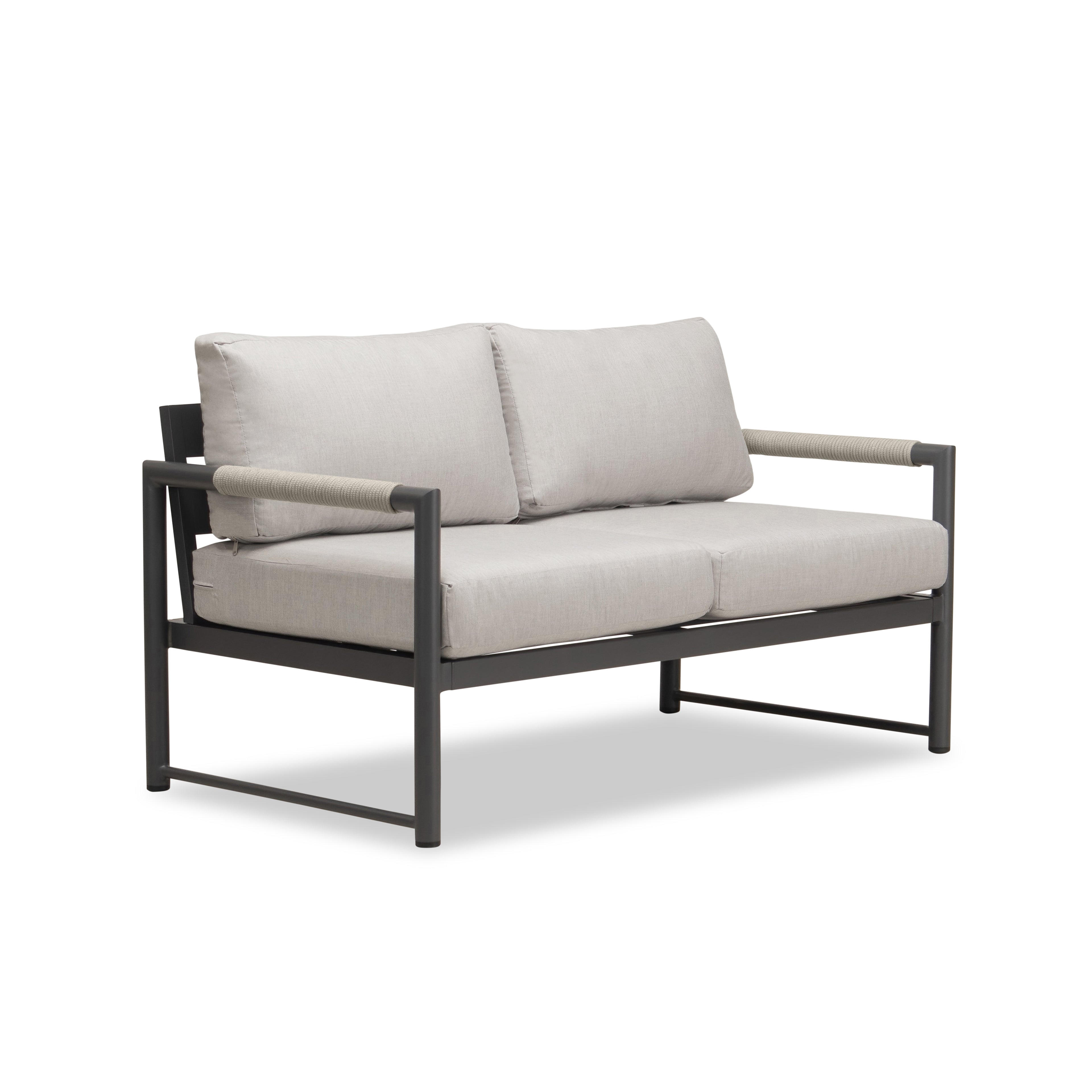 Alto Loveseat#Finish_Slate#Fabric_Cast Silver