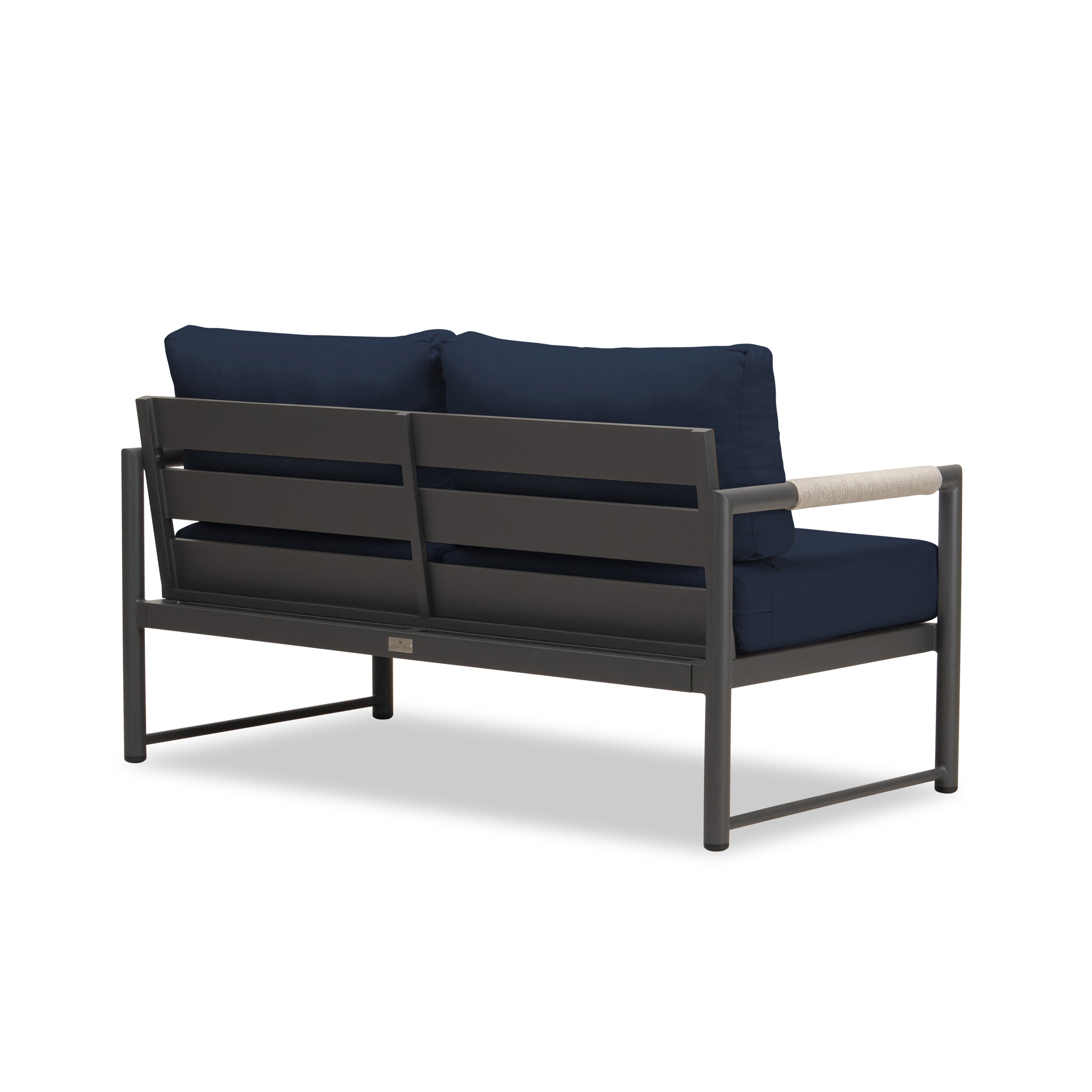 Alto Loveseat#Finish_Slate#Fabric_Spectrum Indigo