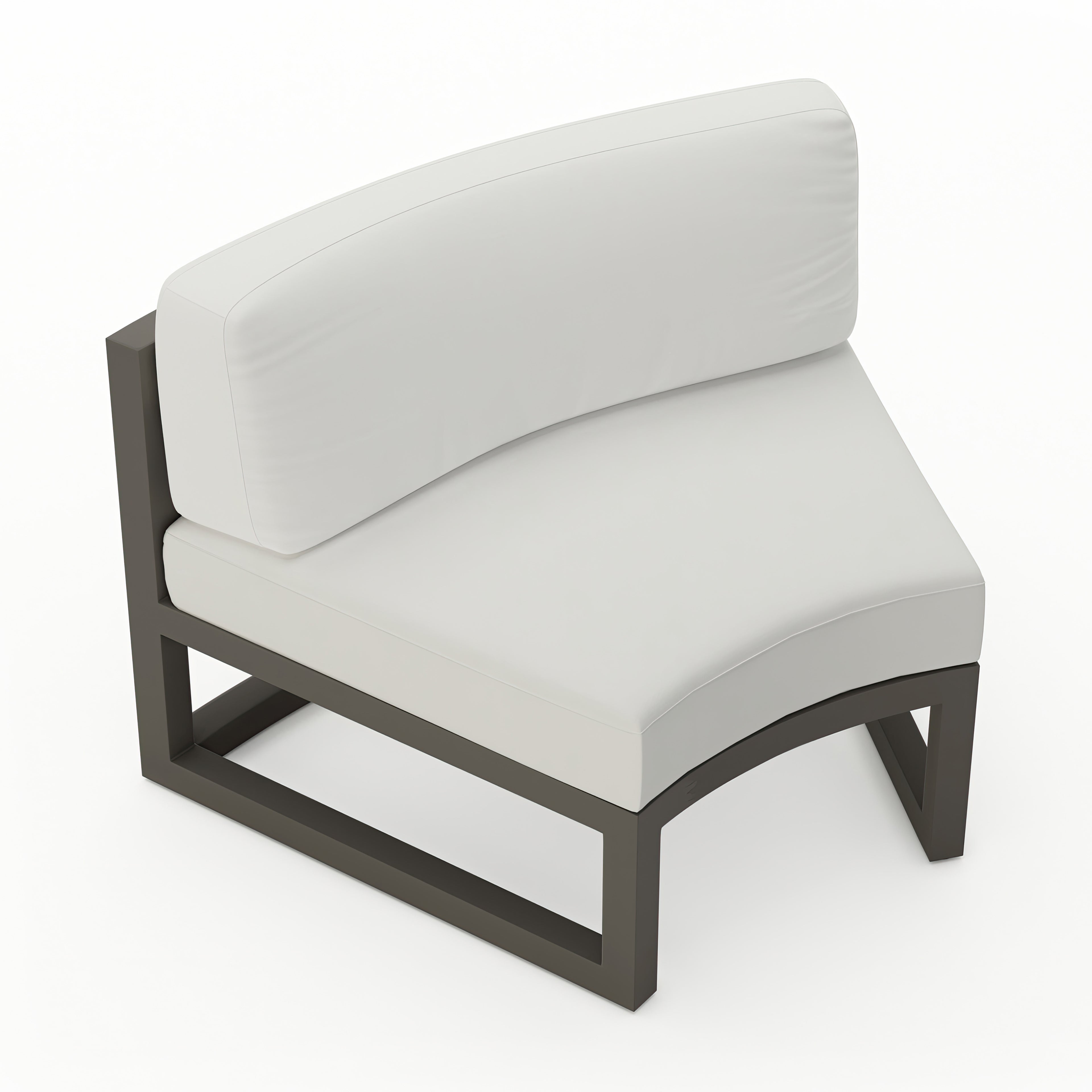 Avion Aluminum Curve Seat (Set of 2)#Finish_Slate#Fabric_Canvas Natural