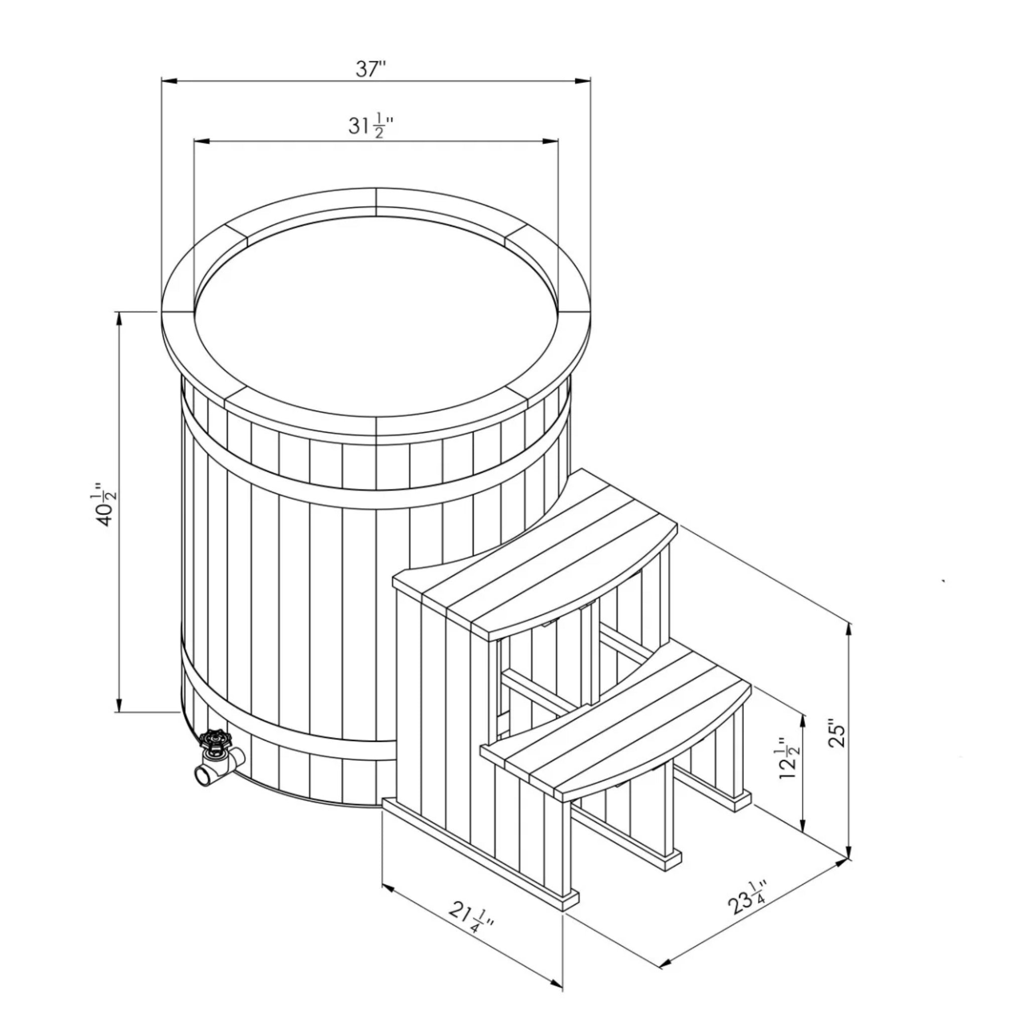 Alaskan Round Cold Plunge Tub