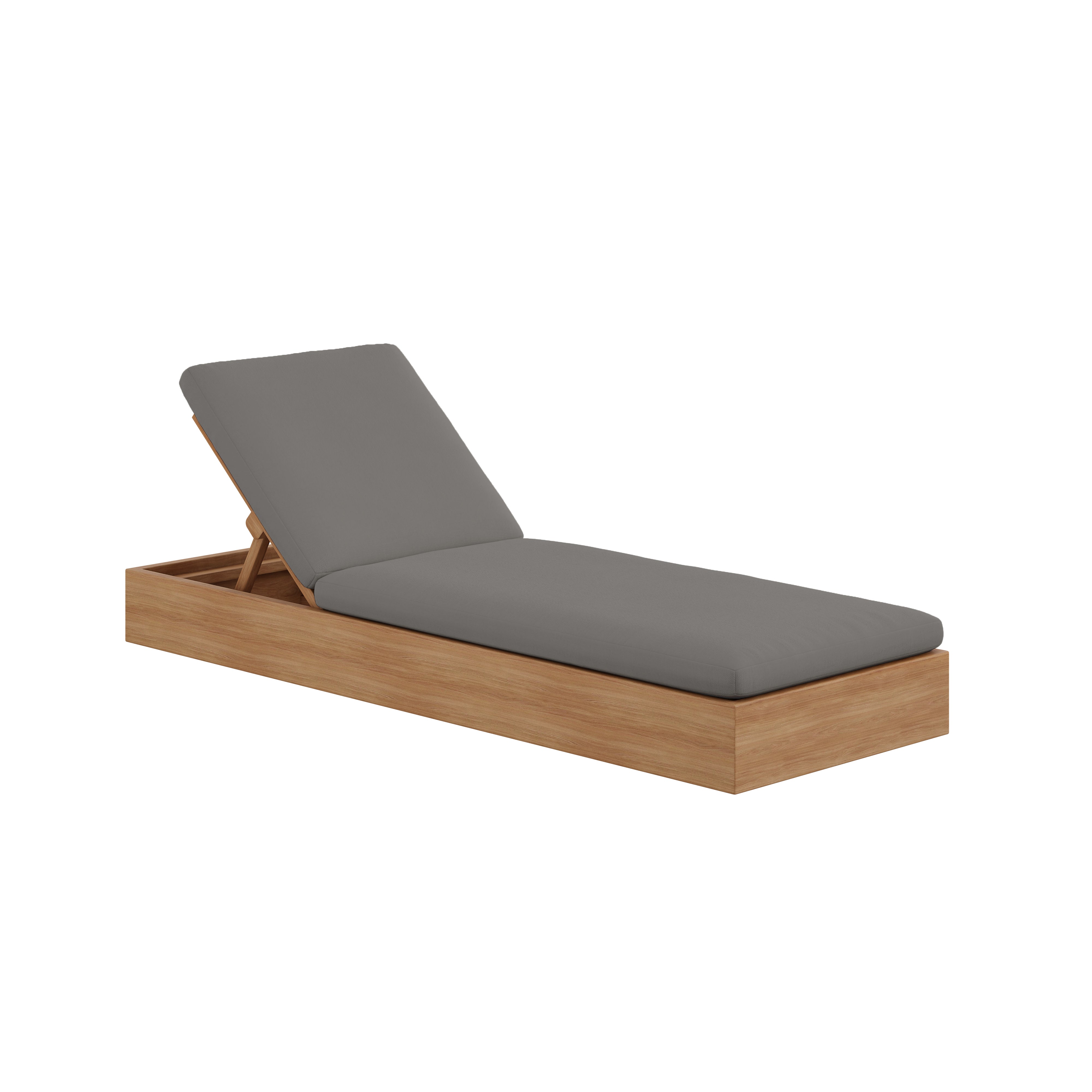 Beja Chaise Lounge#Finish_Natural Sanded#Fabric_Canvas Charcoal