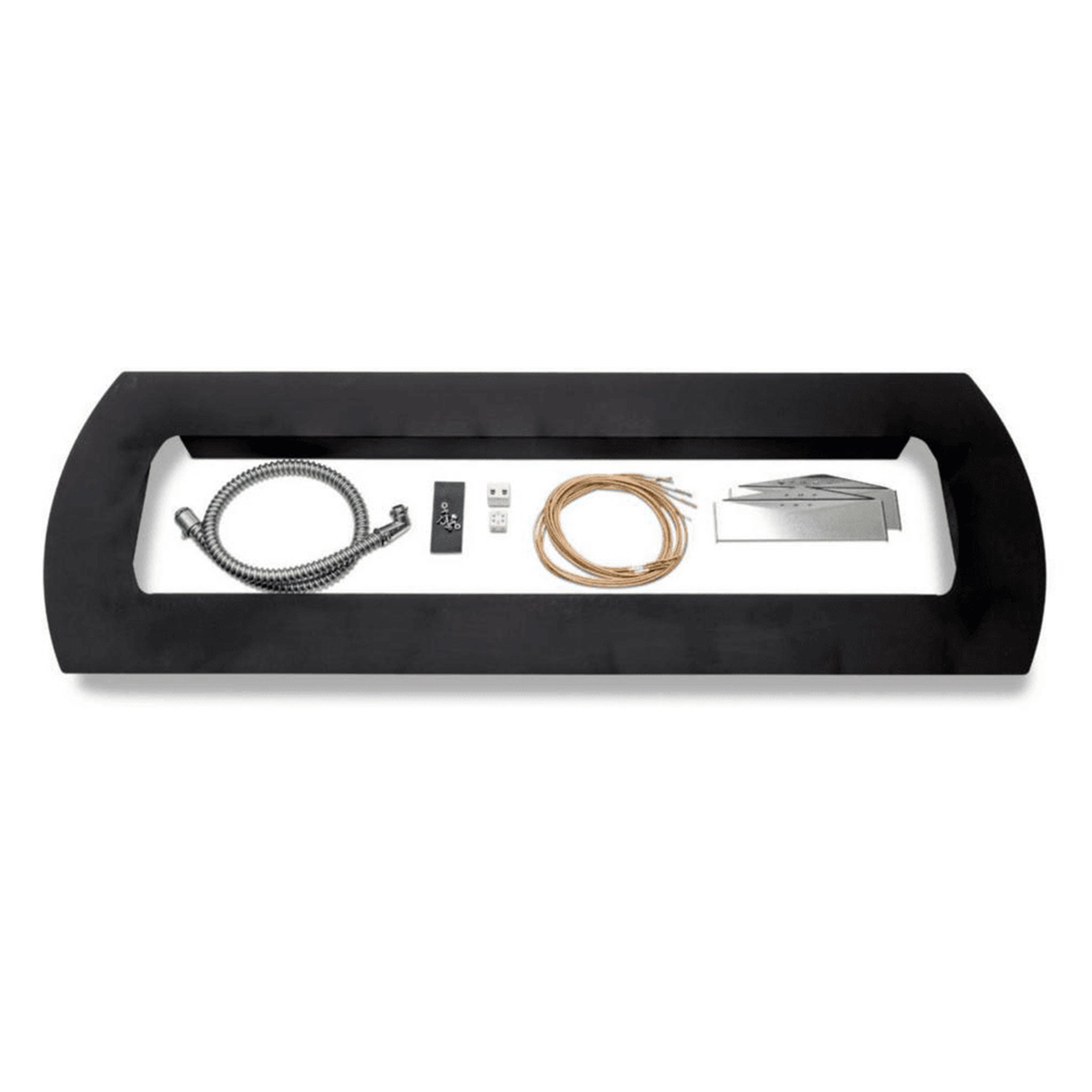 Product view of the Bromic Ceiling Recess Kit for Tungsten Electric Heater, featuring a modern black frame with integrated mounting hardware for a clean, recessed ceiling fit.