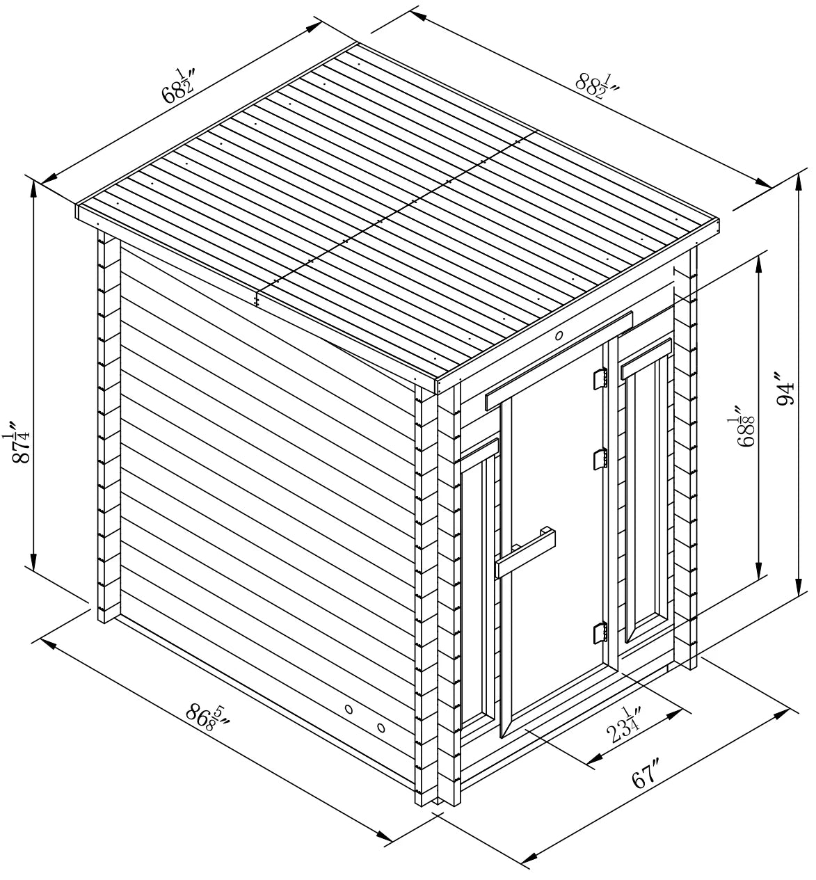Cabin 4-Person Outdoor Sauna