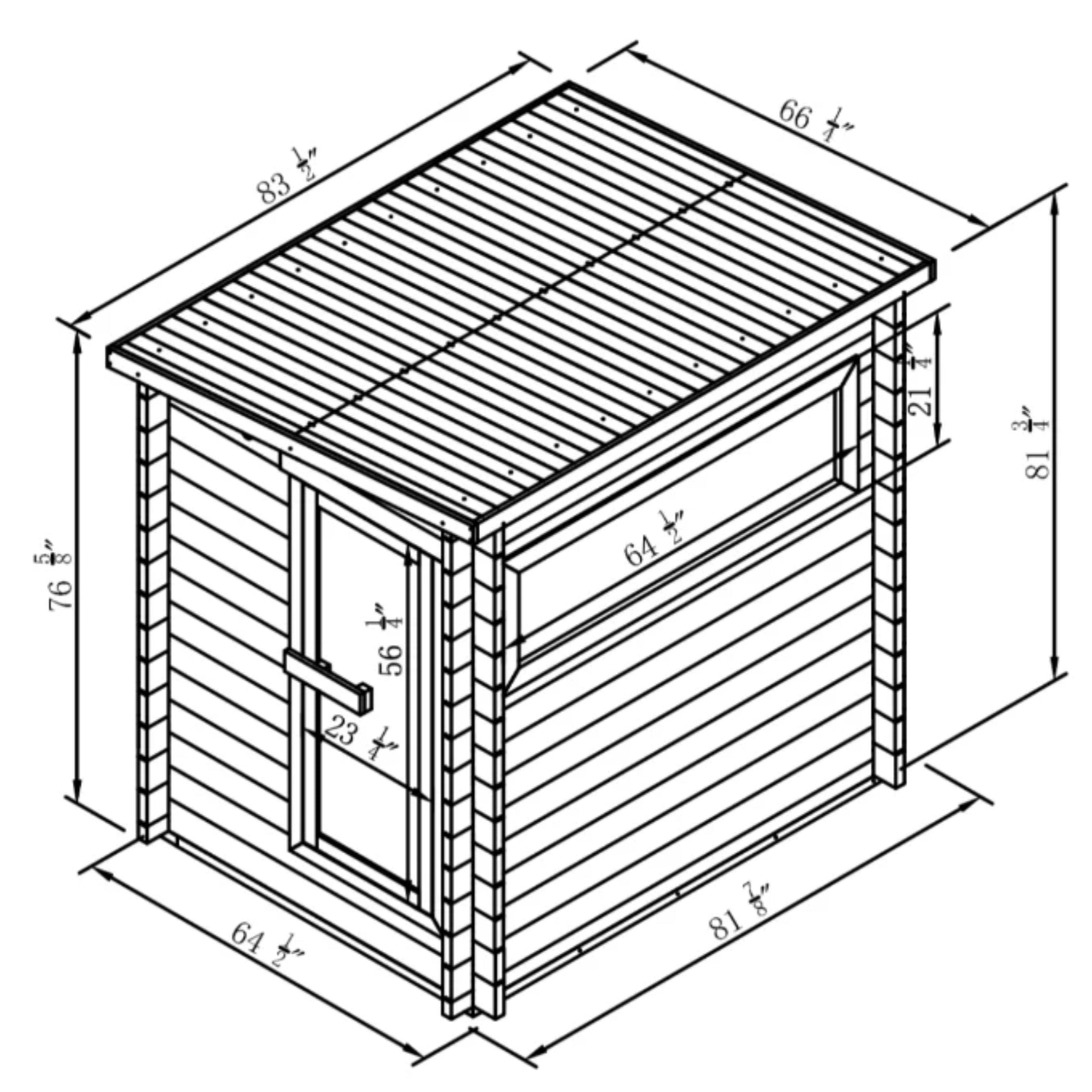 Cove 3-Person Outdoor Sauna