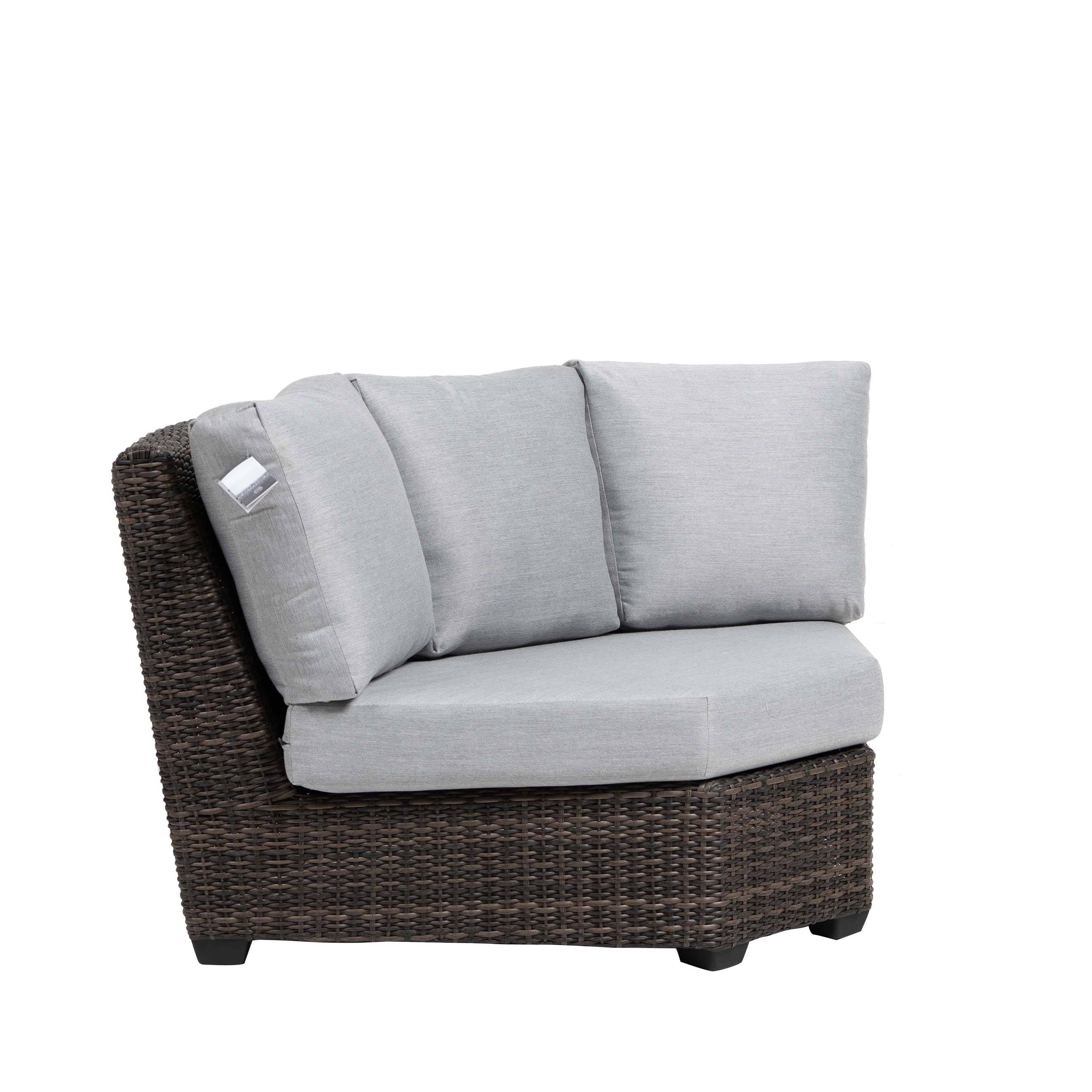 Coral Gables Wicker Curved Corner Chair