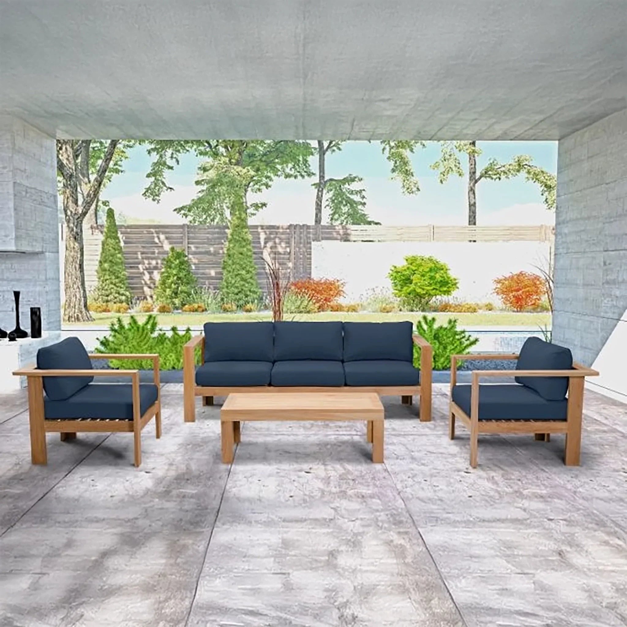 Harmonia Living Ando 4 Piece Club Chair Set 35