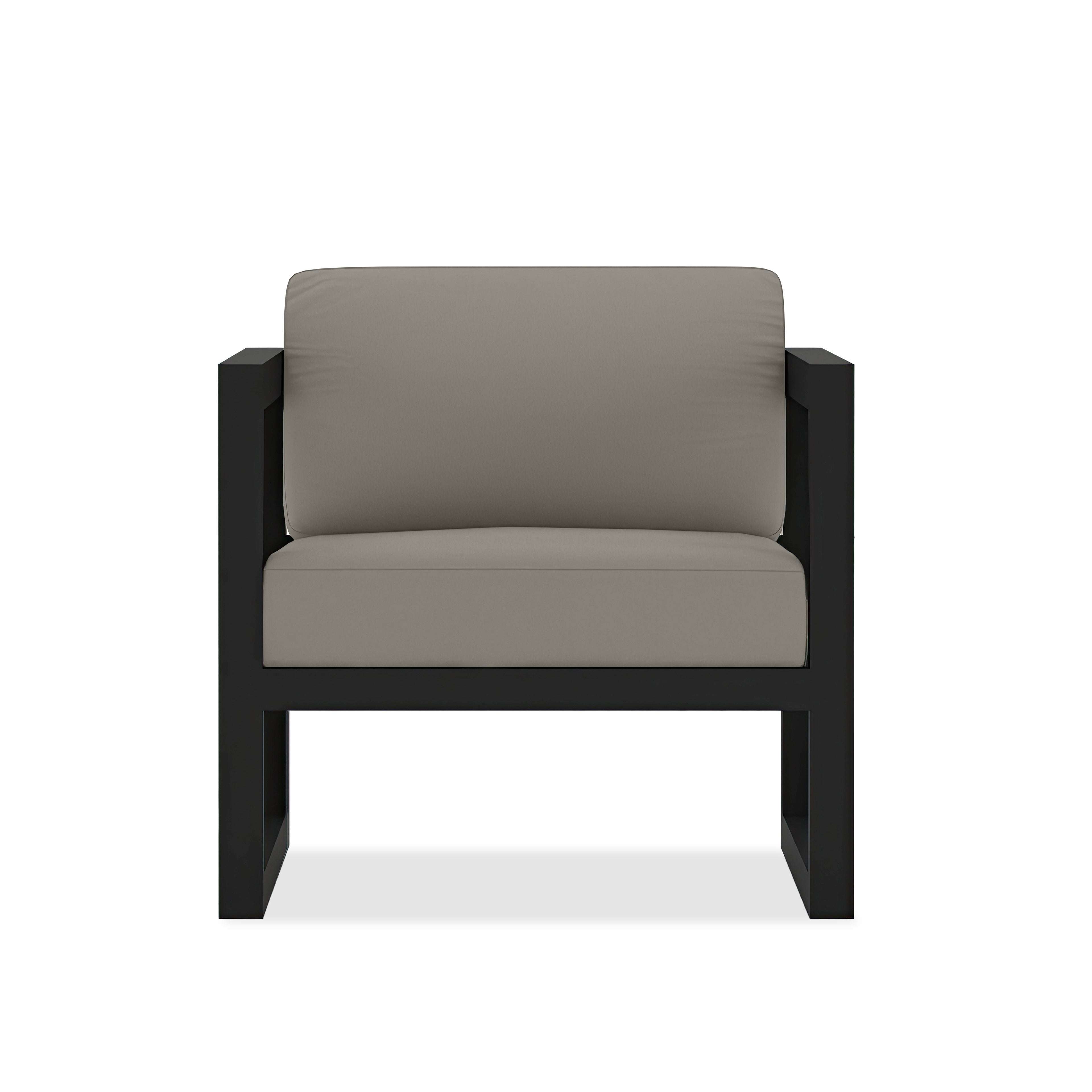 Avion Club Chair#Finish_Black#Fabric_Canvas Charcoal