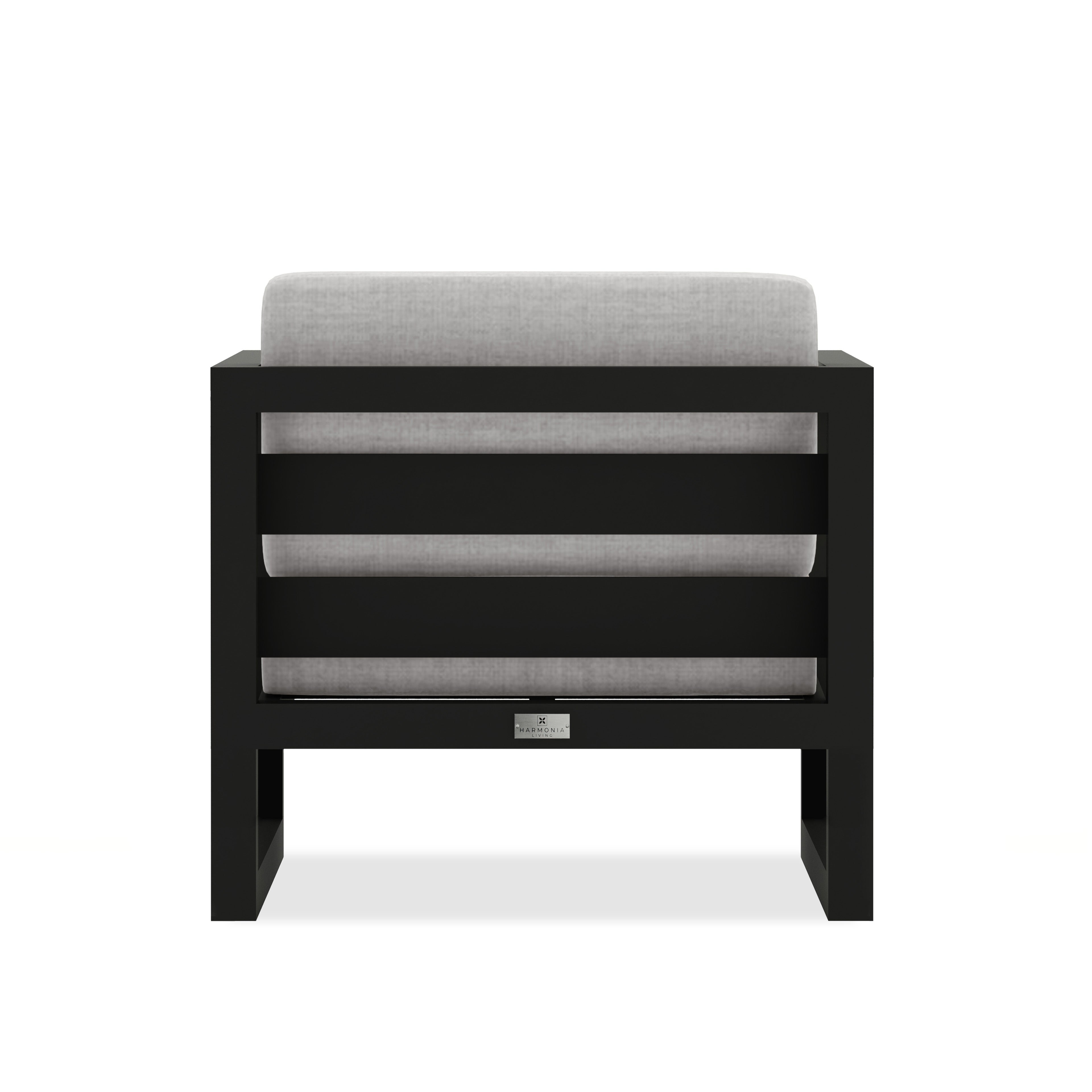 Avion Club Chair#Finish_Black#Fabric_Cast Silver