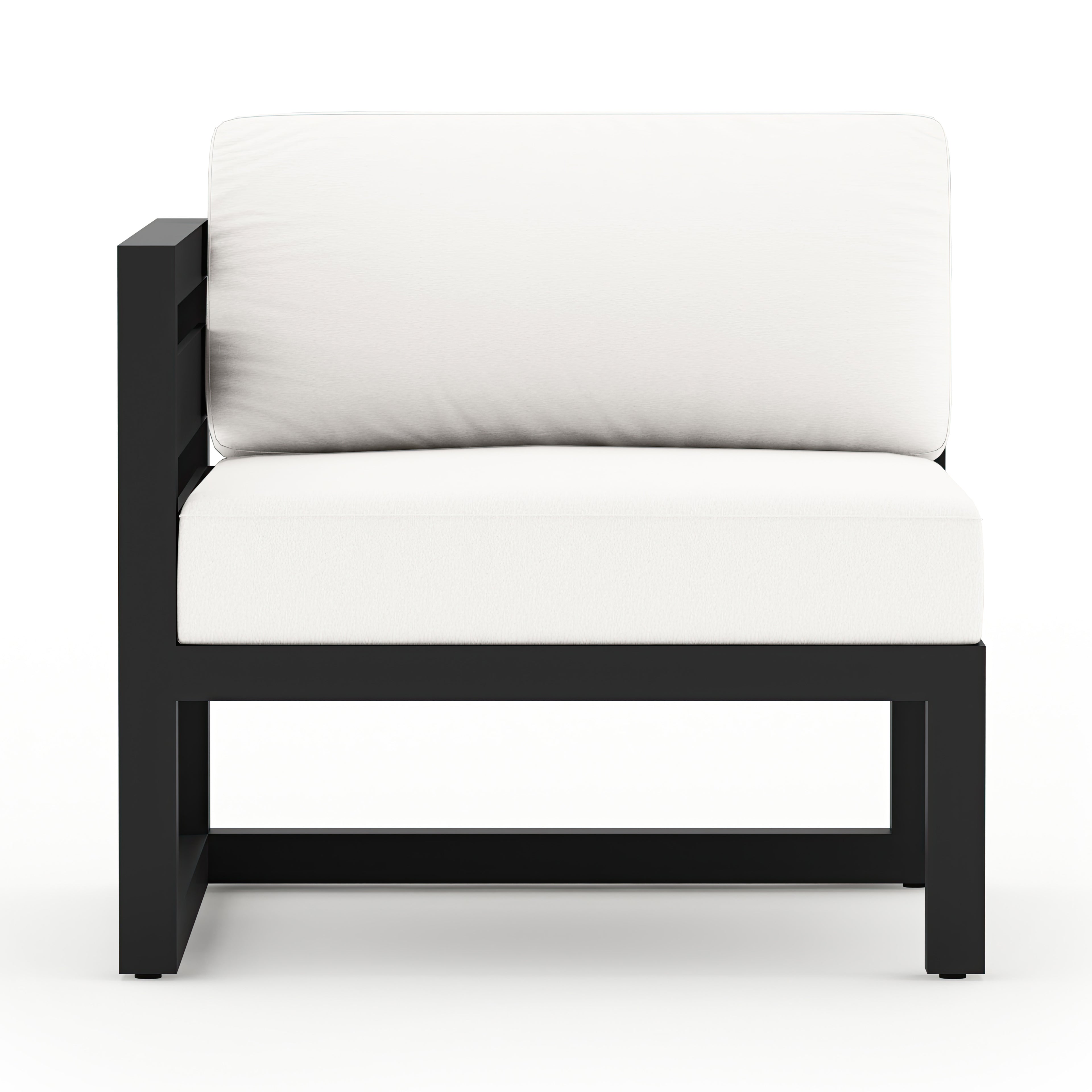 Avion Left Arm Section#Finish_Black#Fabric_Canvas Natural