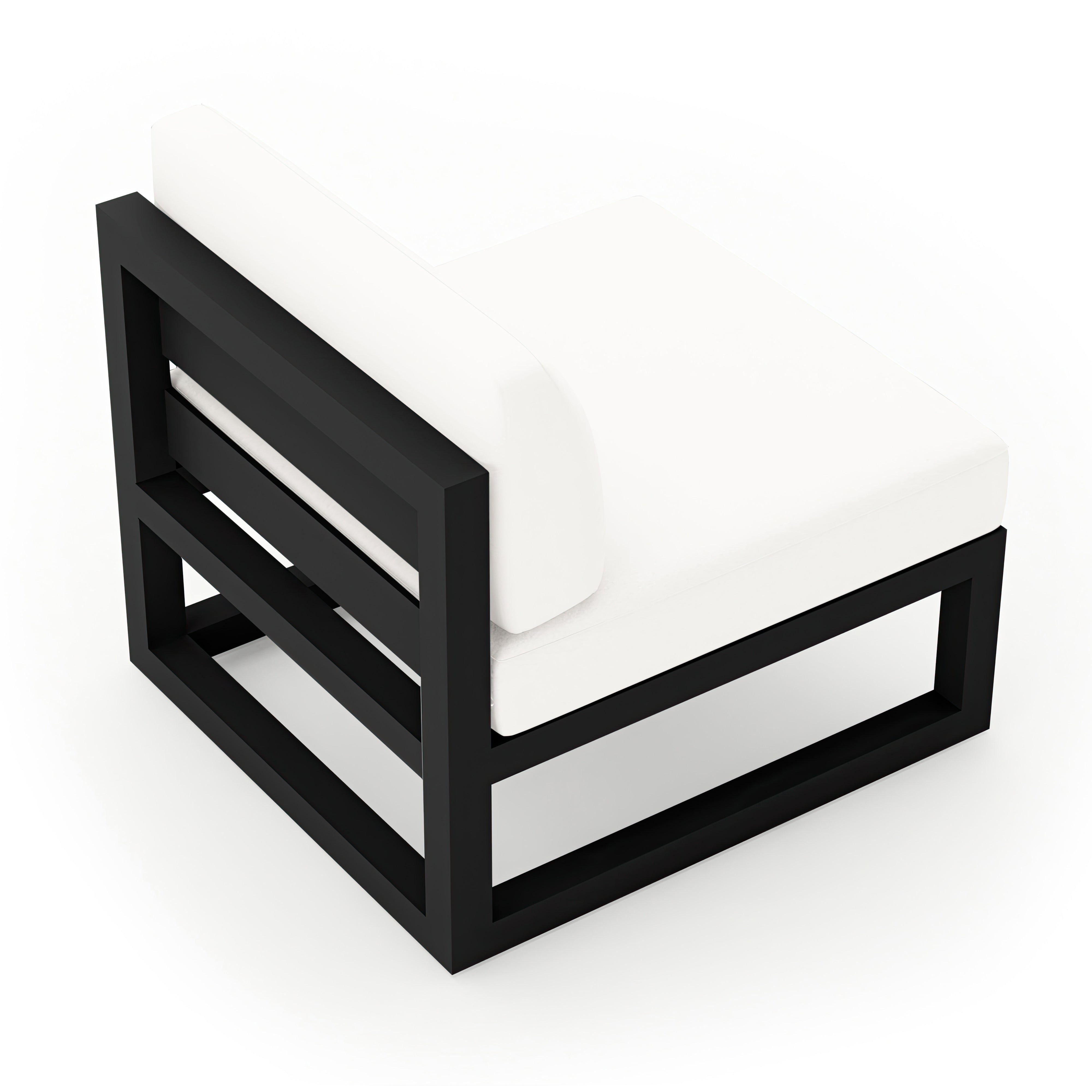 Avion Middle Section#Finish_Black#Fabric_Canvas Natural