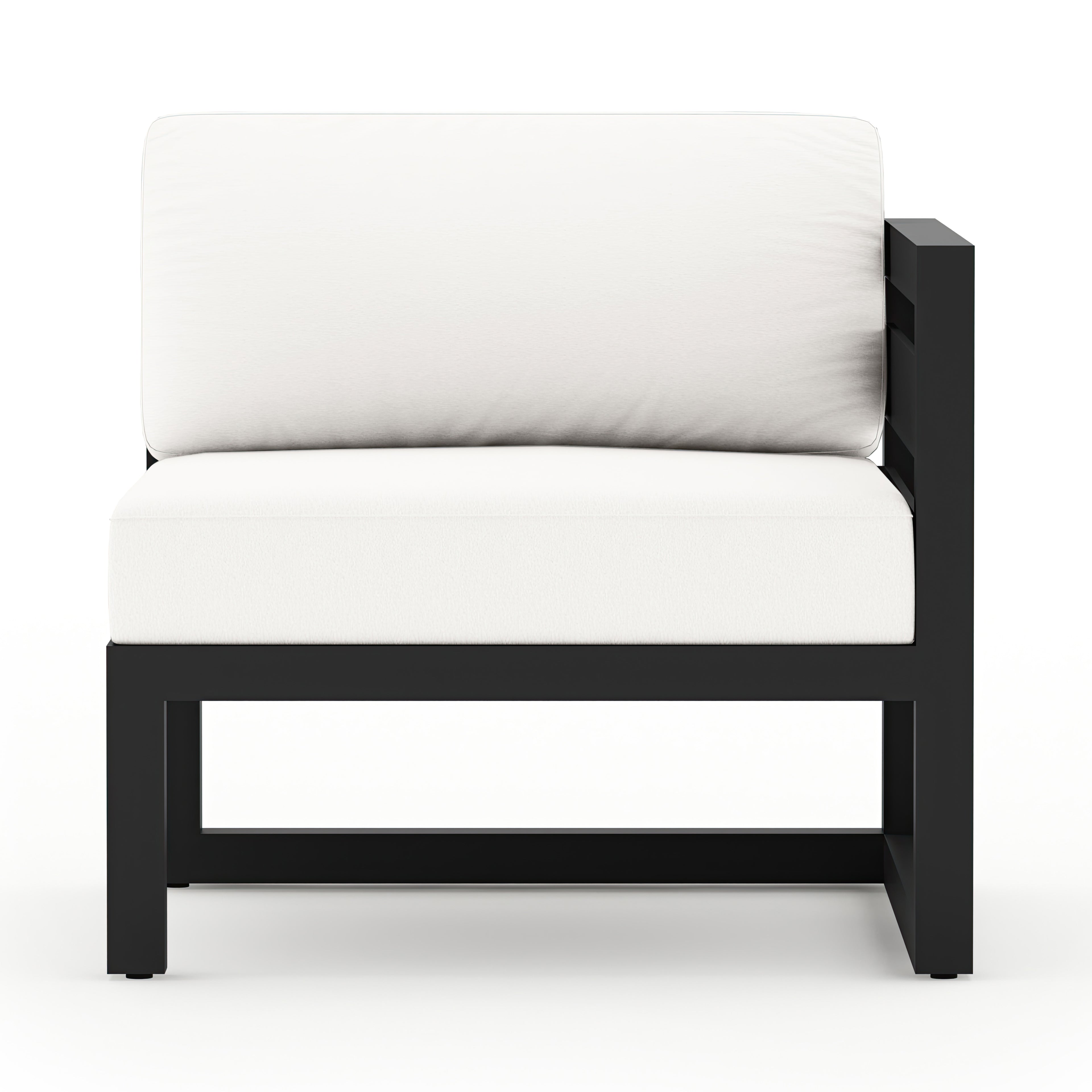 Avion Right Arm Section#Finish_Black#Fabric_Canvas Natural