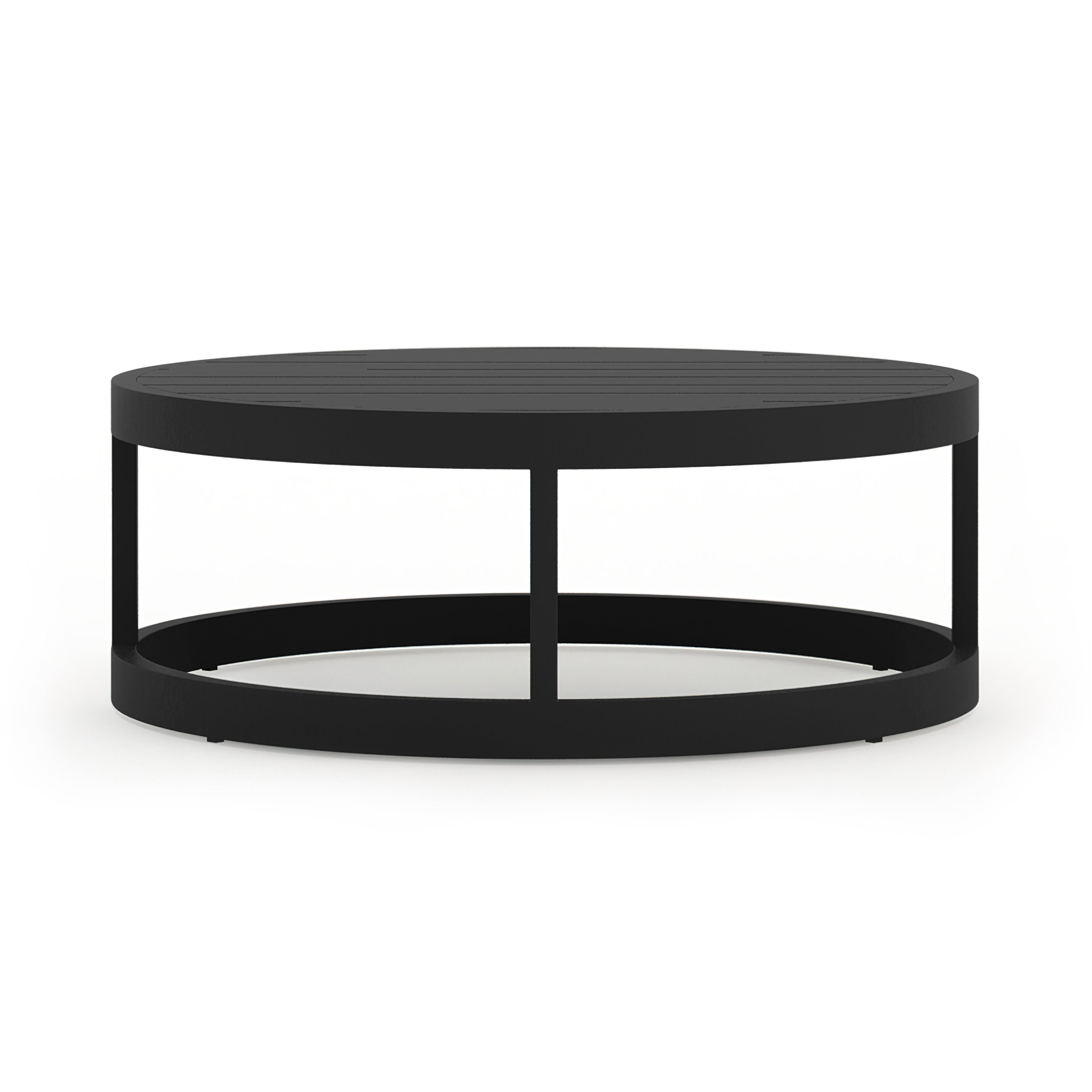 Avion Round Coffee Table#Finish_Black