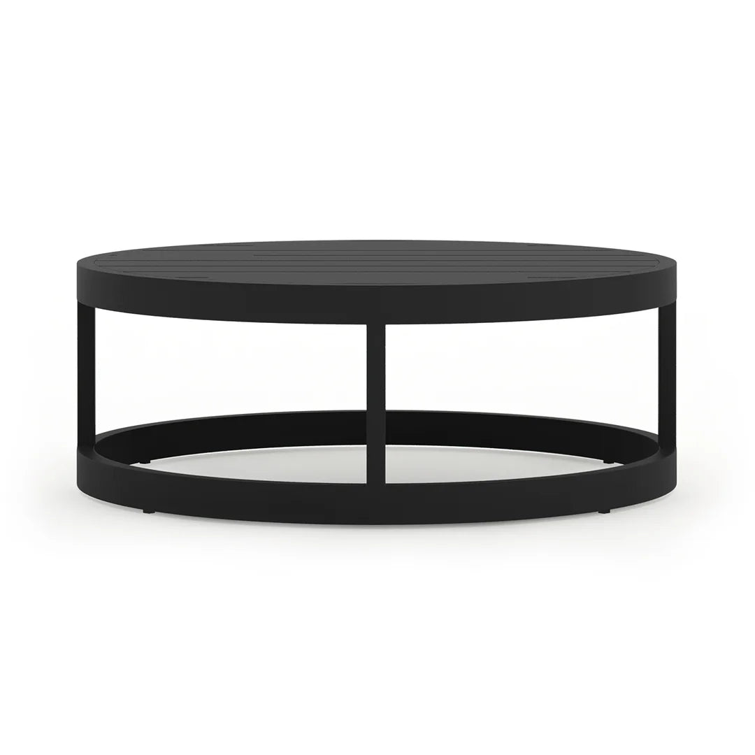 Avion 4 Piece Aluminum Curve Sectional Set#Finish_Black