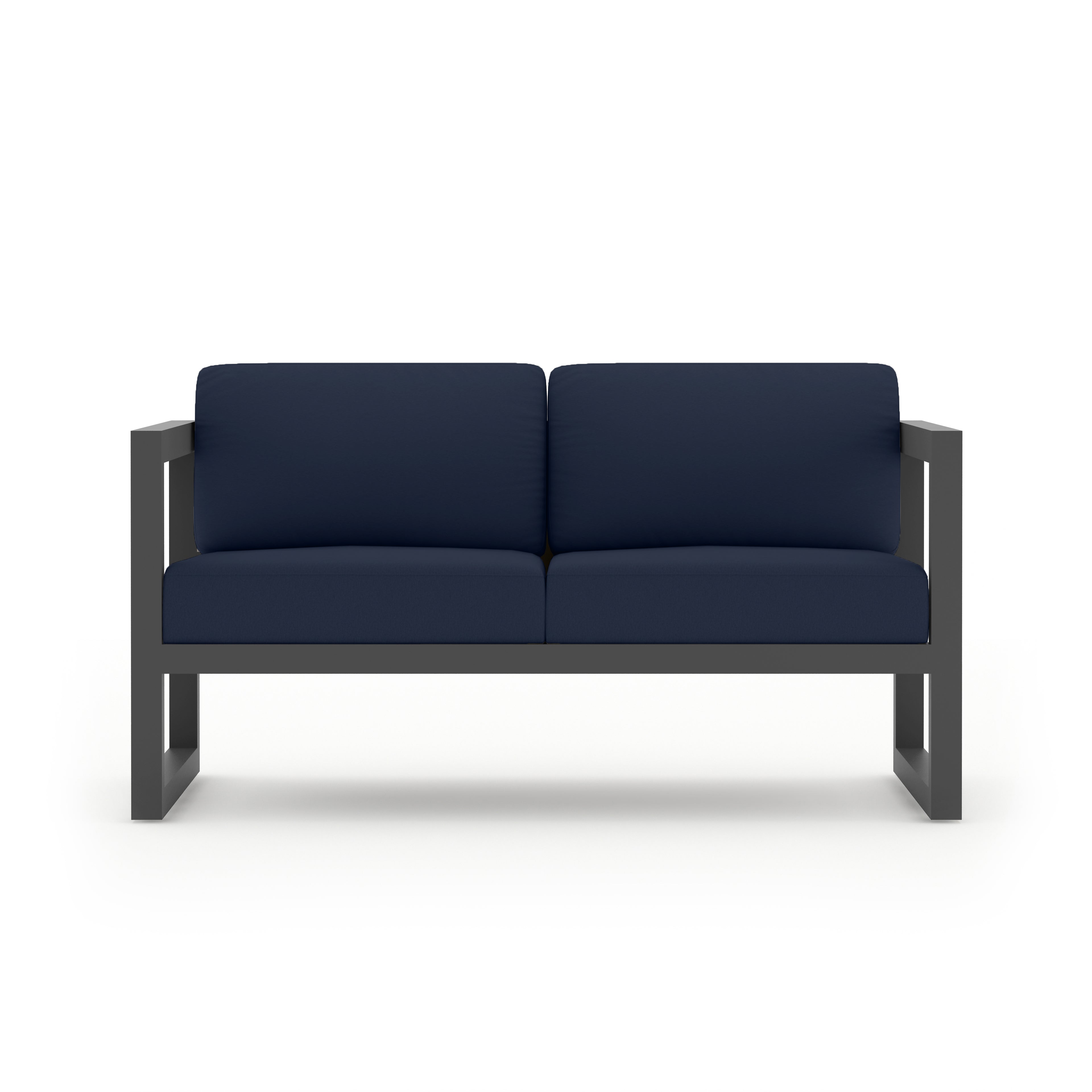 Avion Loveseat#Finish_Slate#Fabric_Spectrum Indigo