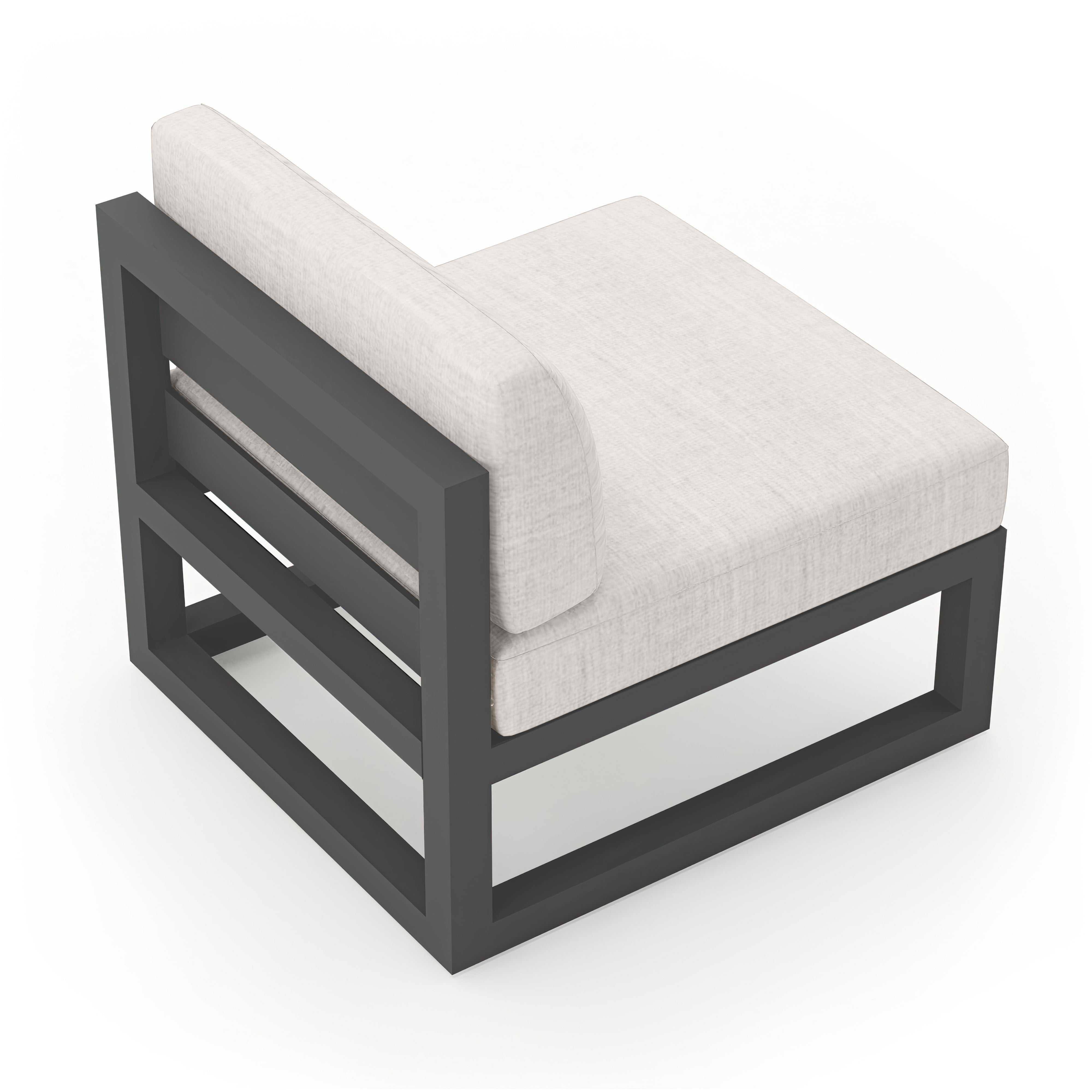 Avion Middle Section#Finish_Slate#Fabric_Cast Silver