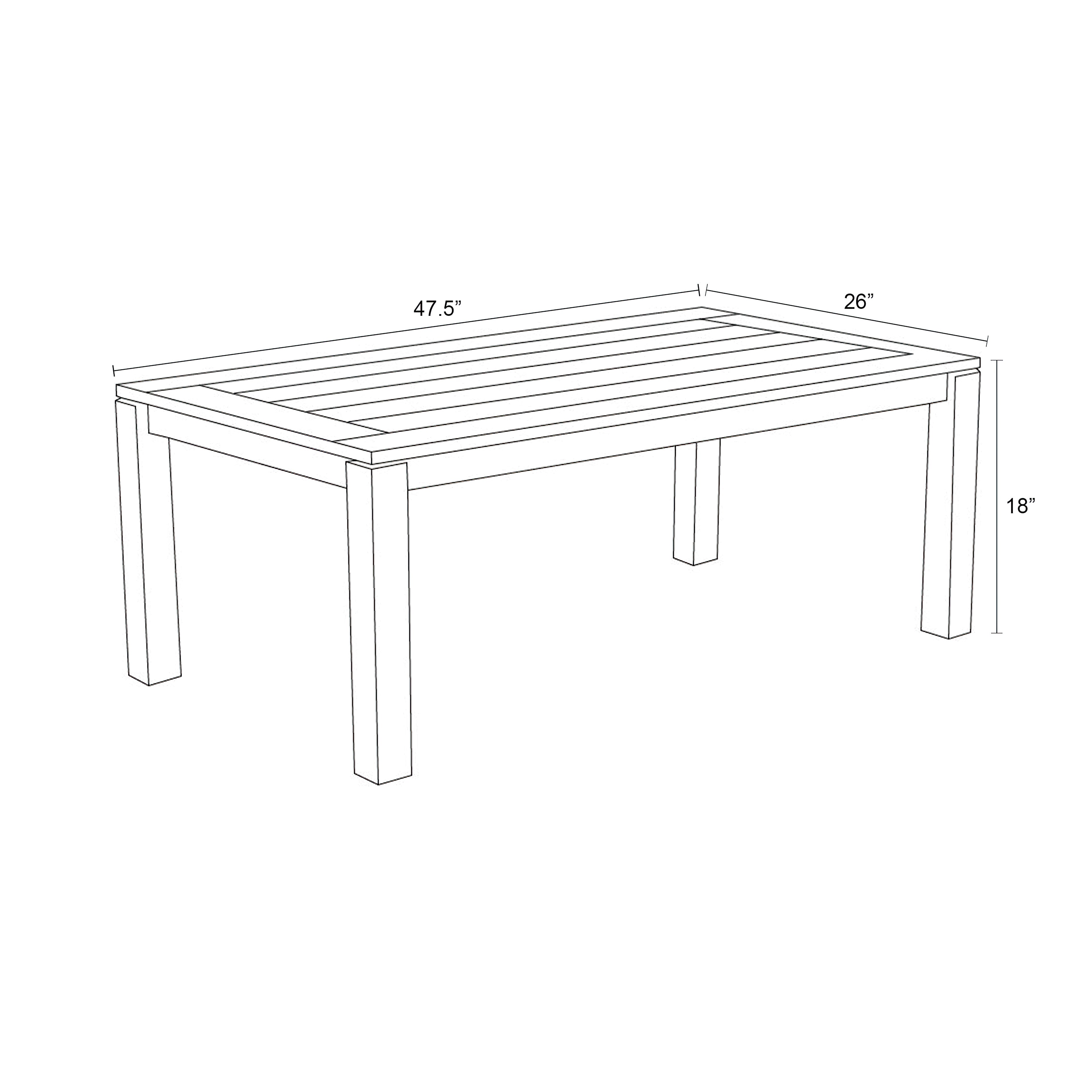 Classic Teak Rectangle Coffee Table