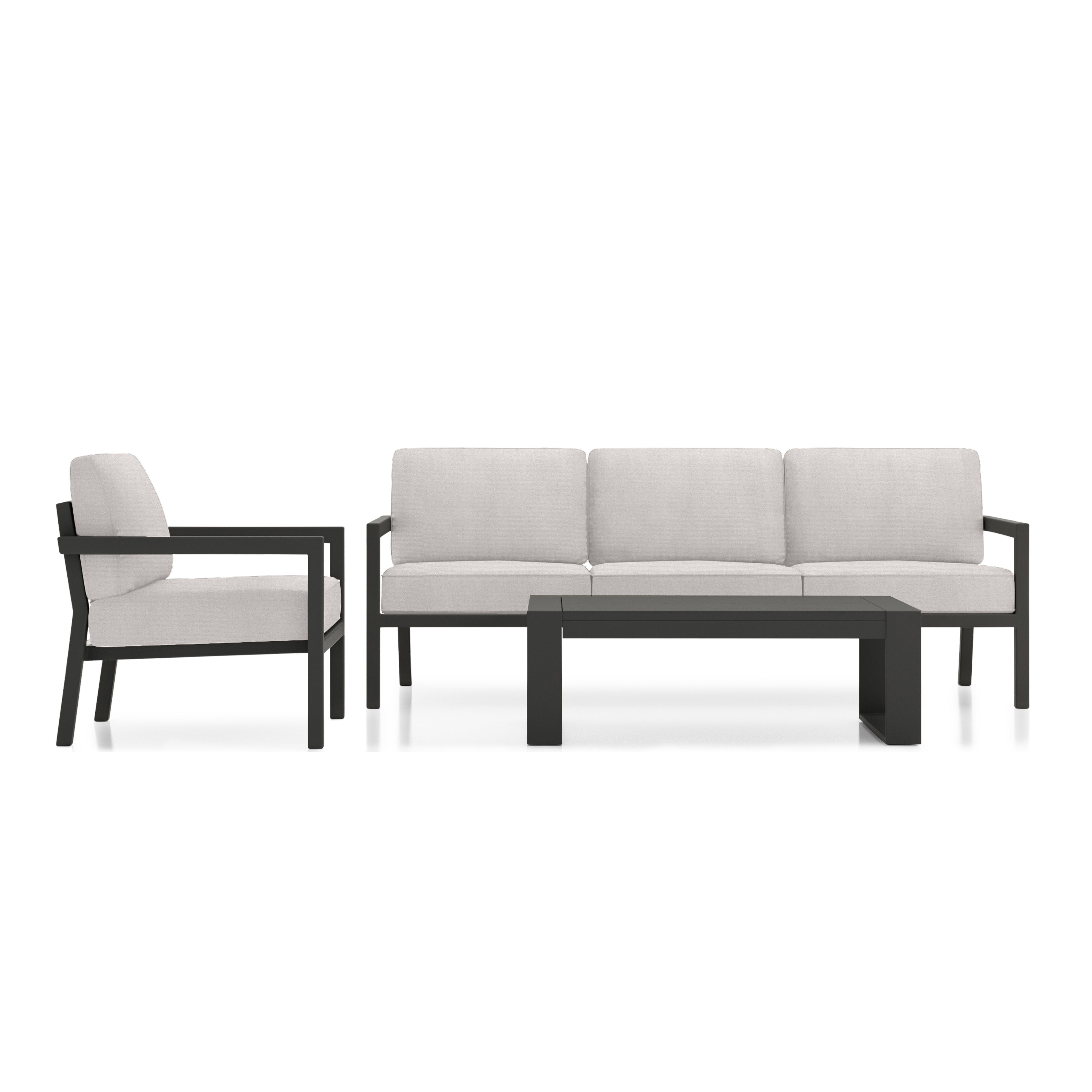 Pacifica 3 Piece Sofa Set#Finish_Slate#Fabric_Cast Silver