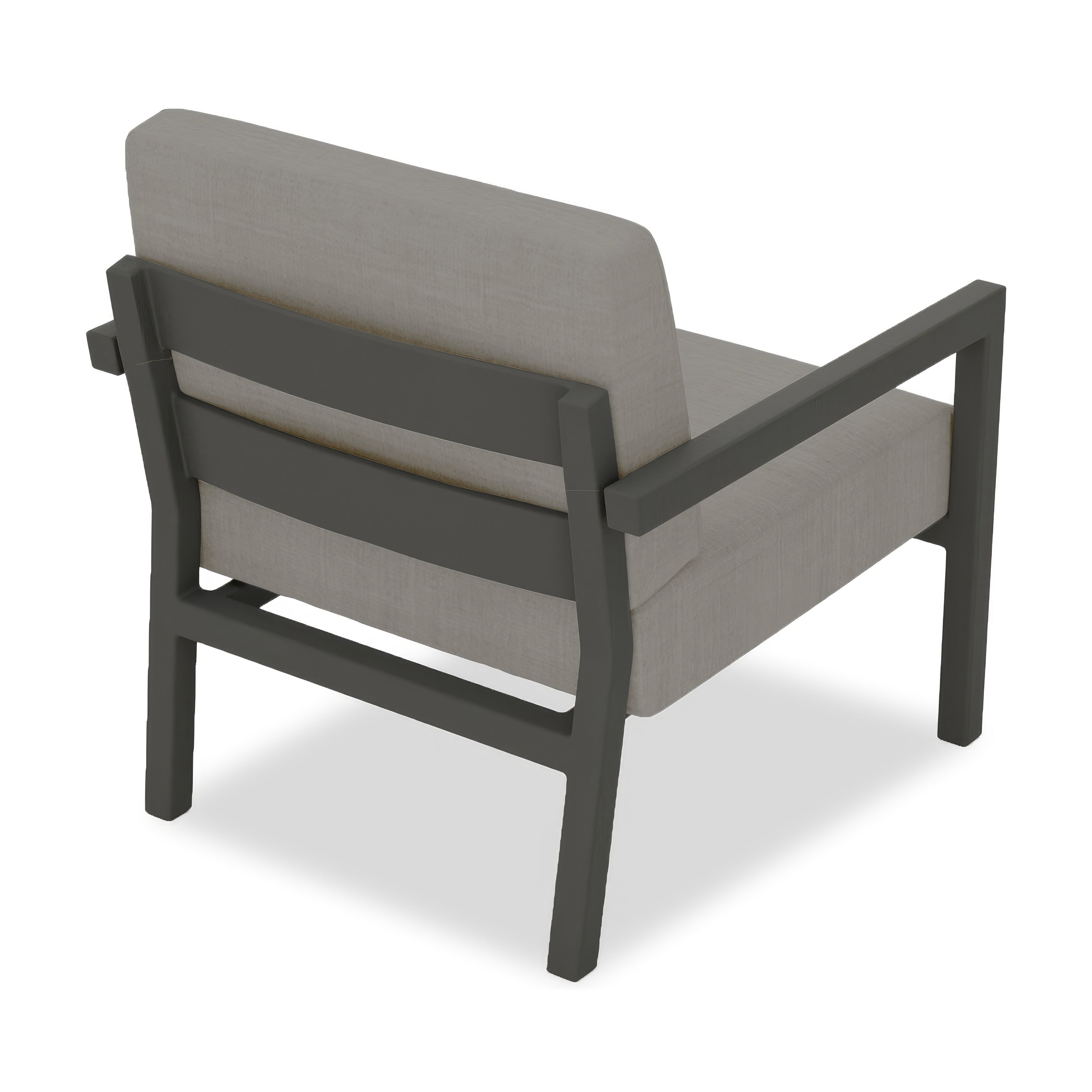 Pacifica Aluminum Club Chair#Finish_Slate#Fabric_Canvas Charcoal