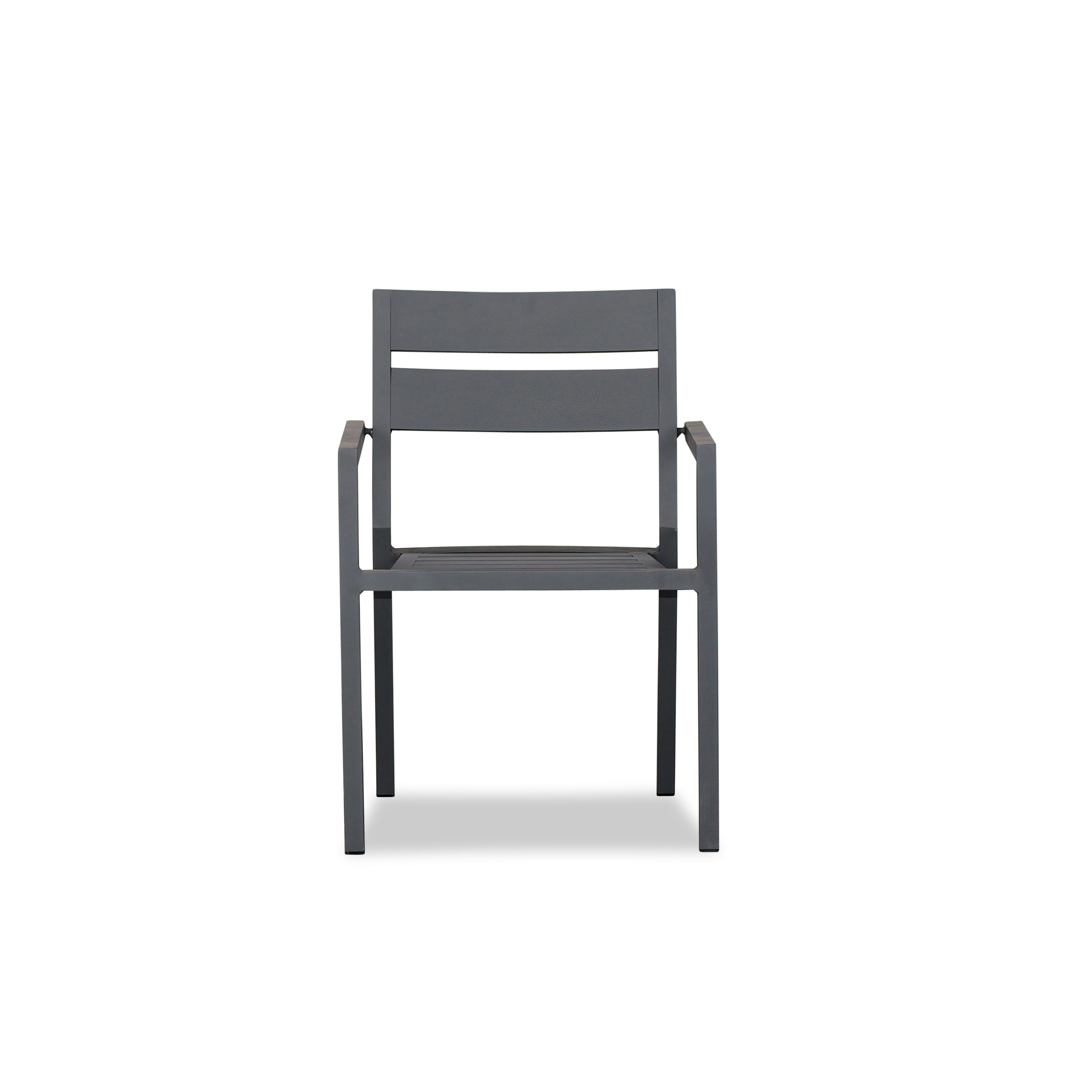 Pacifica Aluminum Dining Arm Chair#Finish_Slate