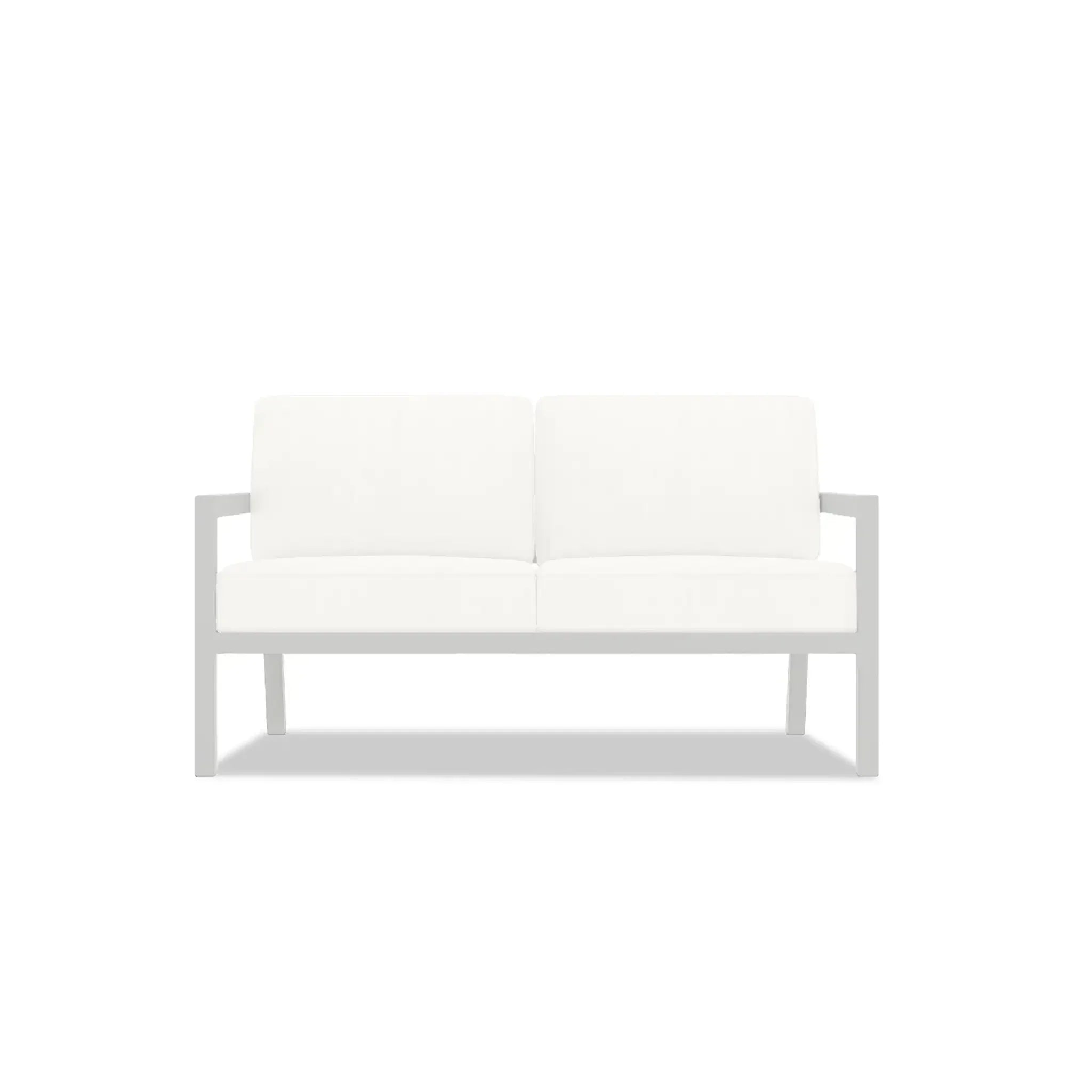 Pacifica 4 Piece Sofa Set#Finish_White#Fabric_Canvas Natural