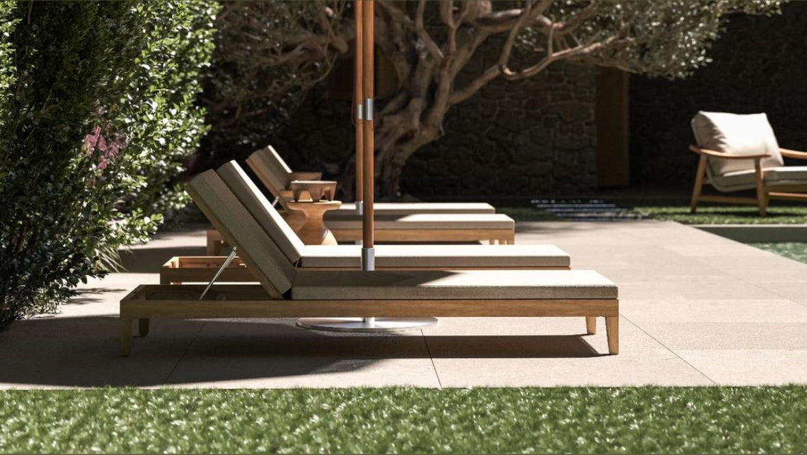 Classic Teak Chaise Lounge