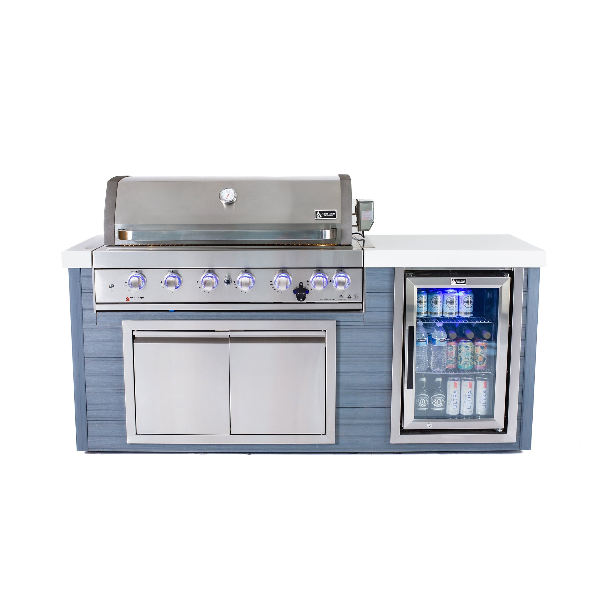 Artwood 6.5 ft. HDPE 6-Burner Outdoor Kitchen Island