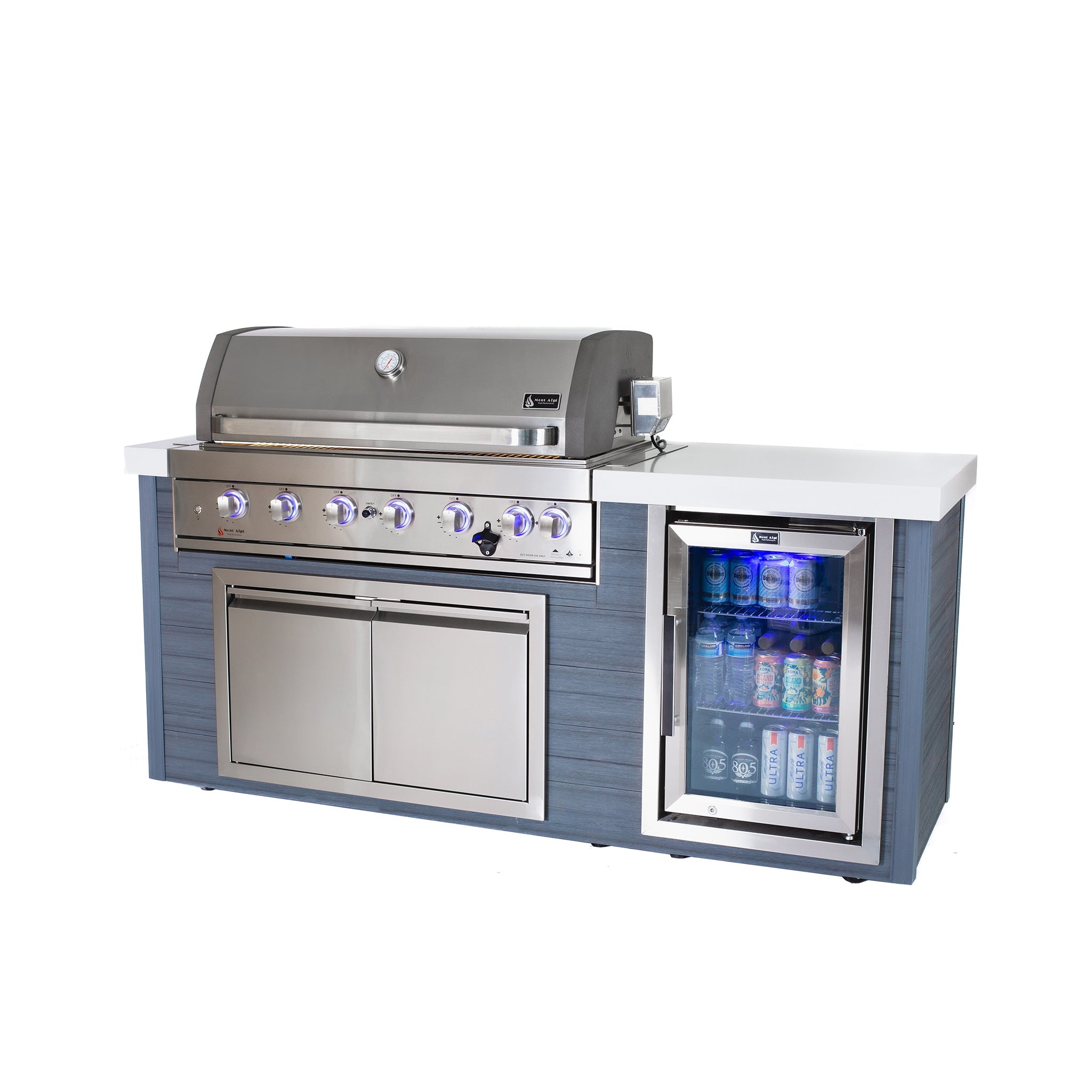 Artwood 6.5 ft. HDPE 6-Burner Outdoor Kitchen Island