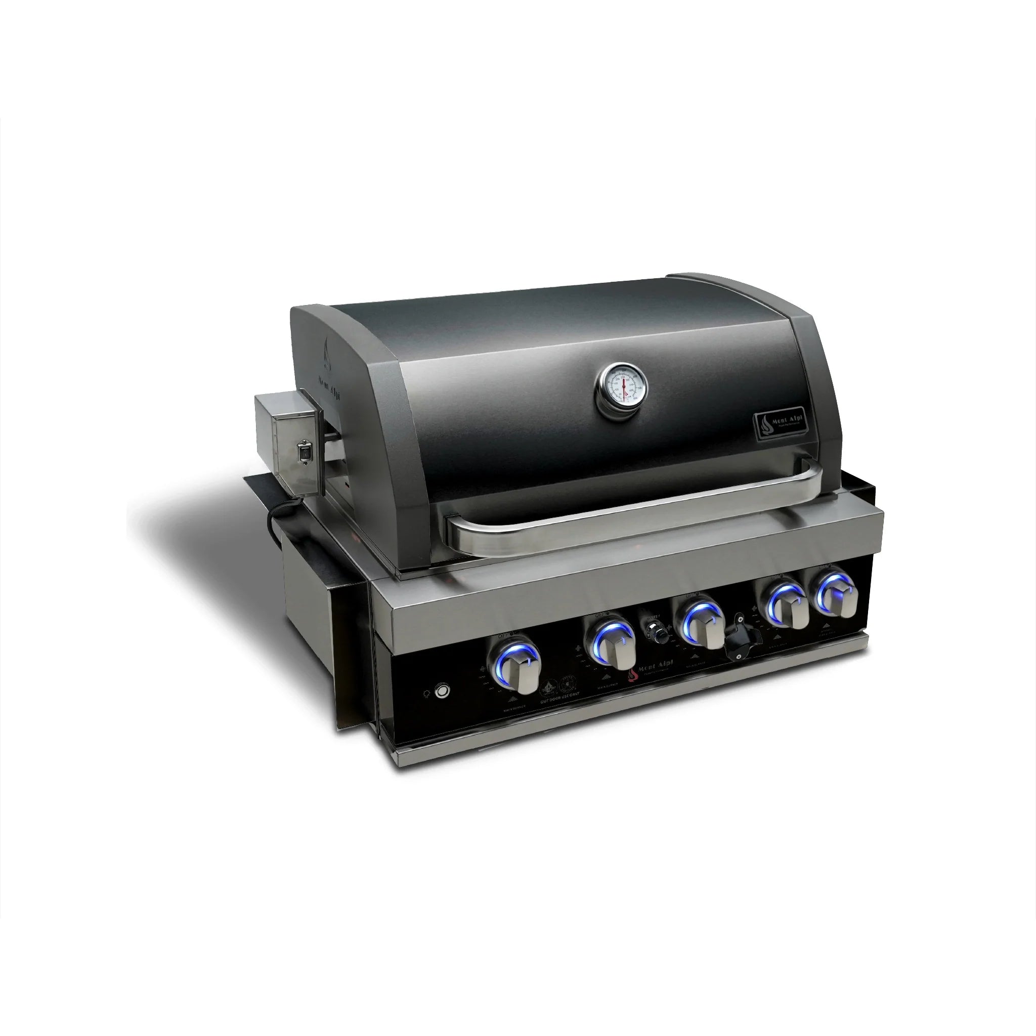 32" Black Stainless Steel 4-Burner Built-In Propane Gas Grill