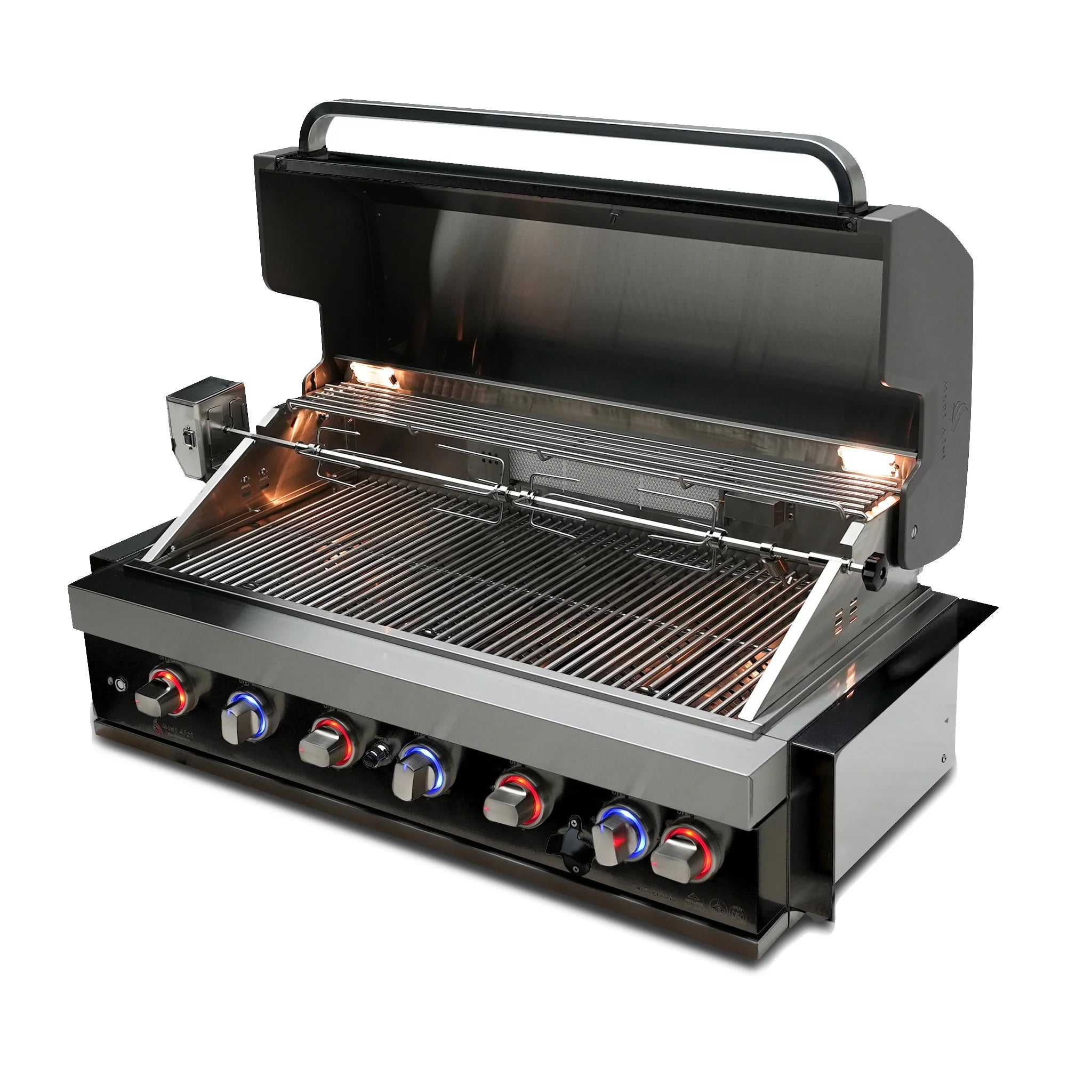 805 44" Black Stainless Steel 6-Burner Built-In Grill