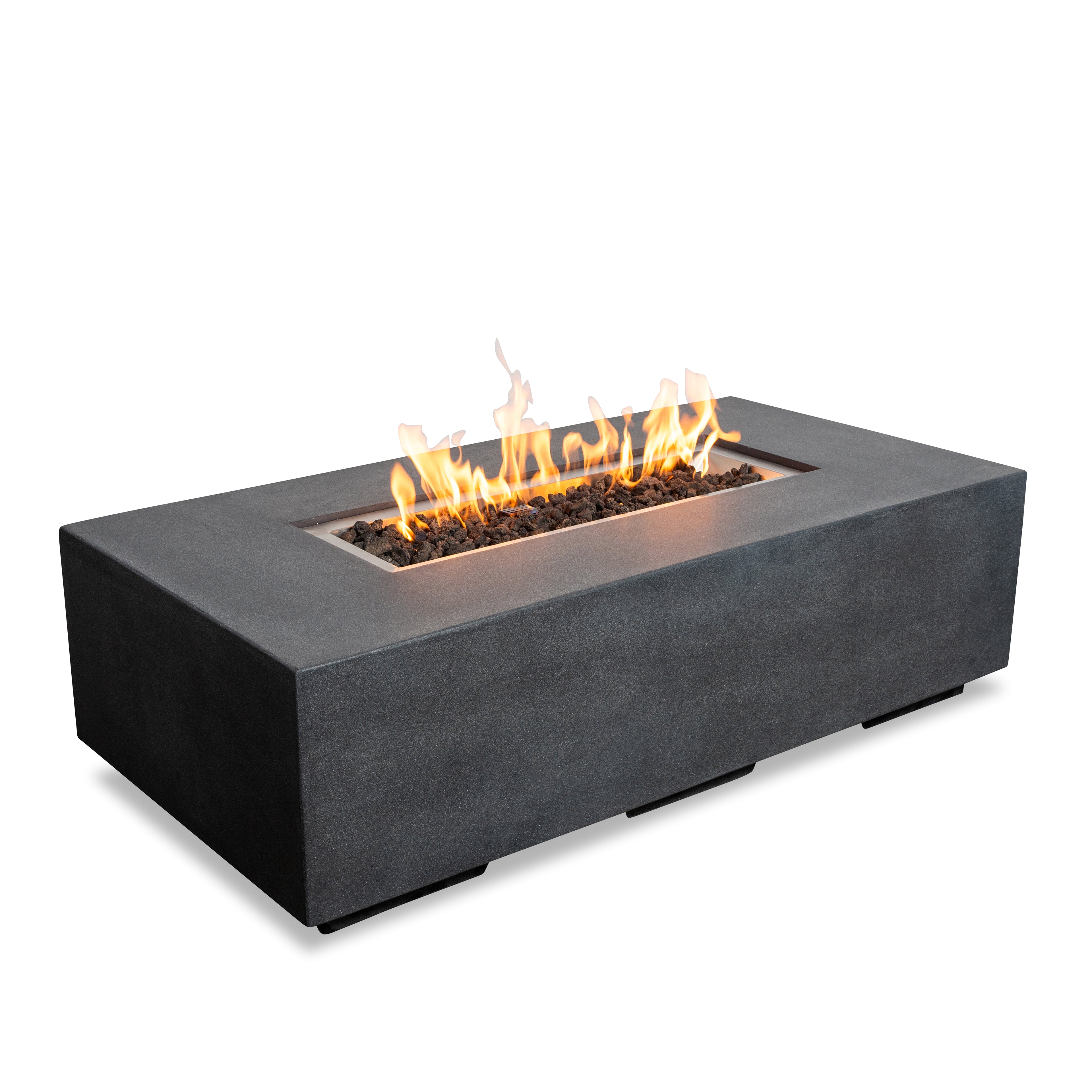 Beton 55" Rectangular Natural Gas Fire Pit#Finish_Graphite